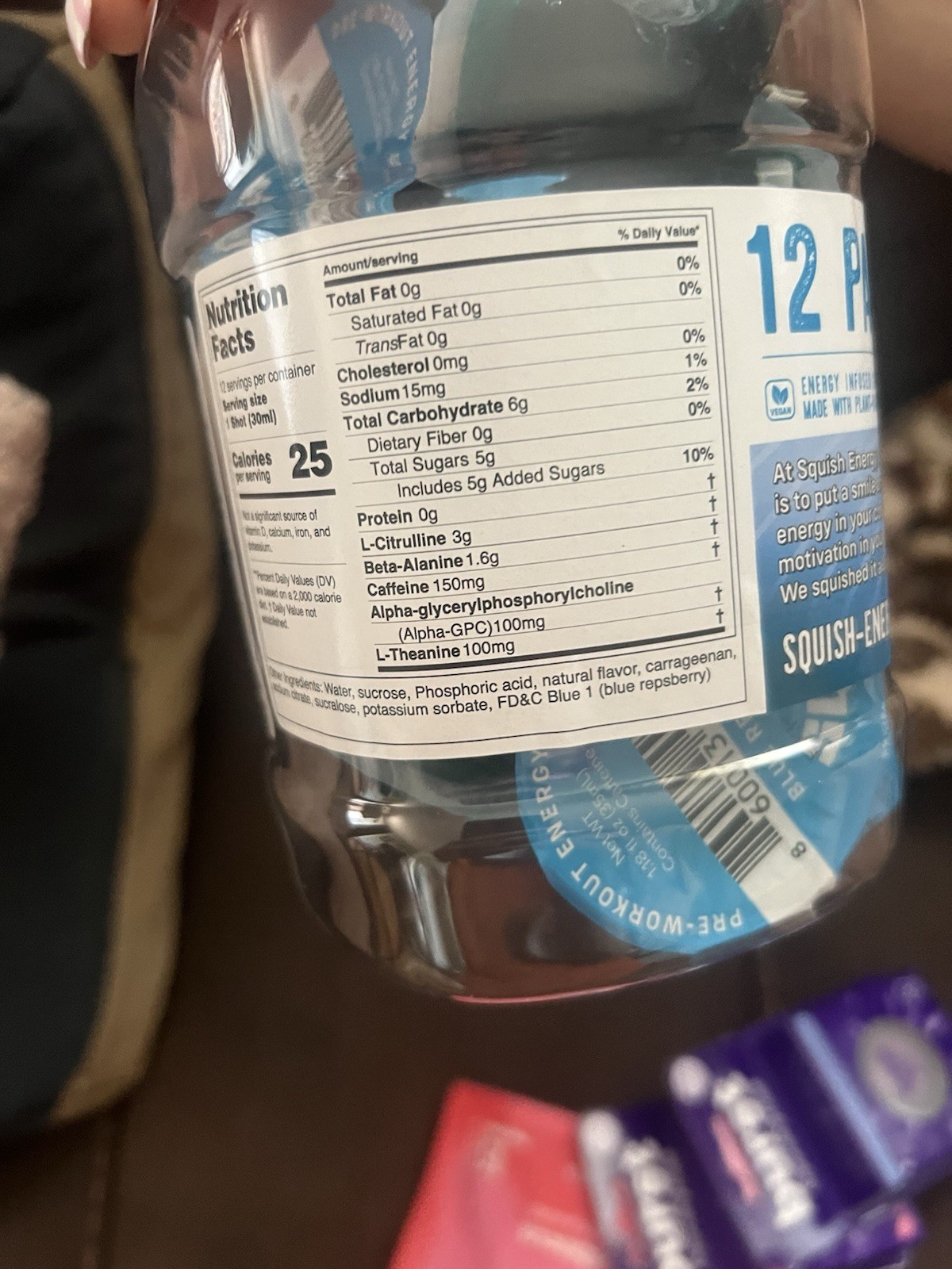 Blue Repsberry Squish Pre Workout 12 Servings. Exp 11/26. New Sealed