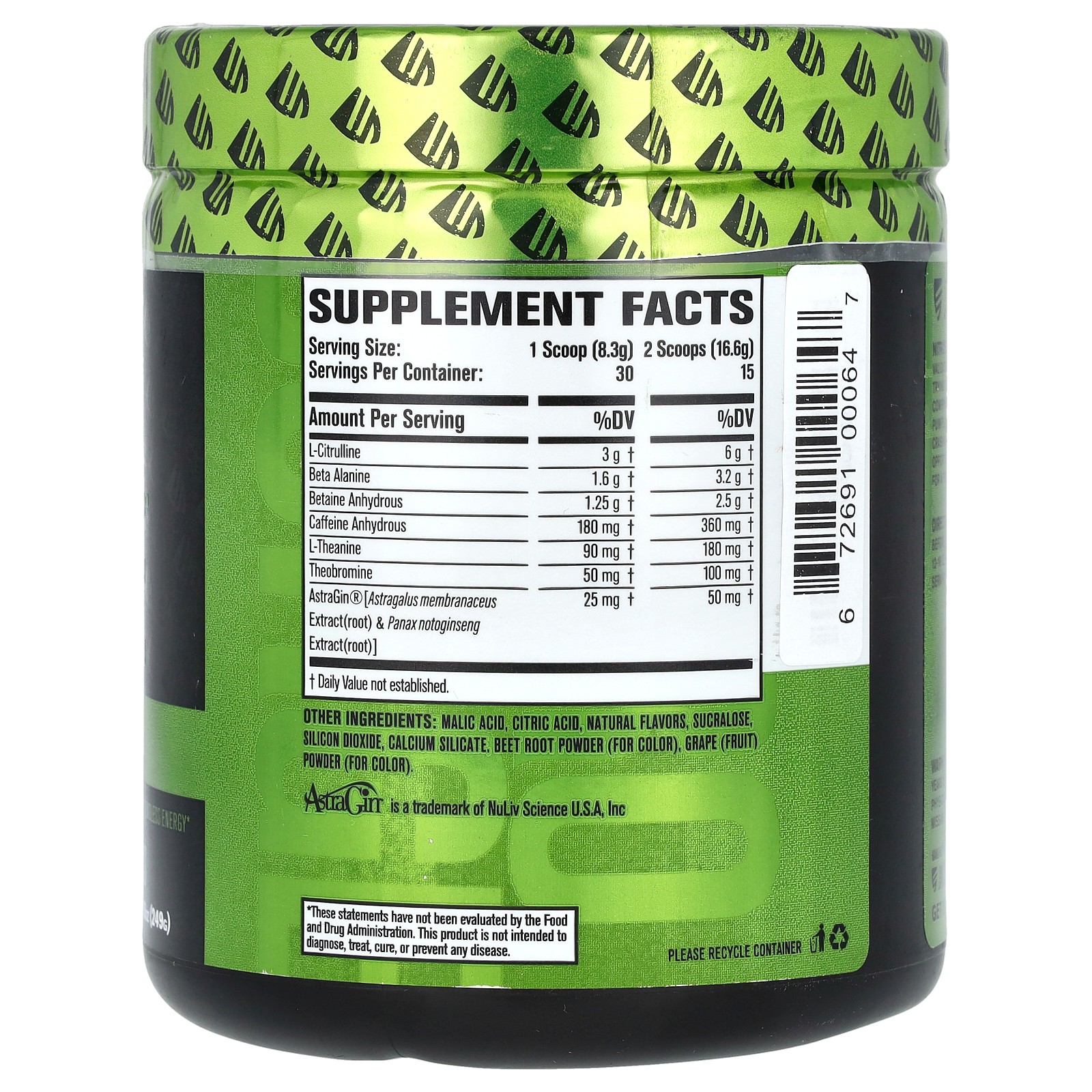 Nitro Surge, Pre-Workout, Black Cherry, 8.78 oz (249 g)