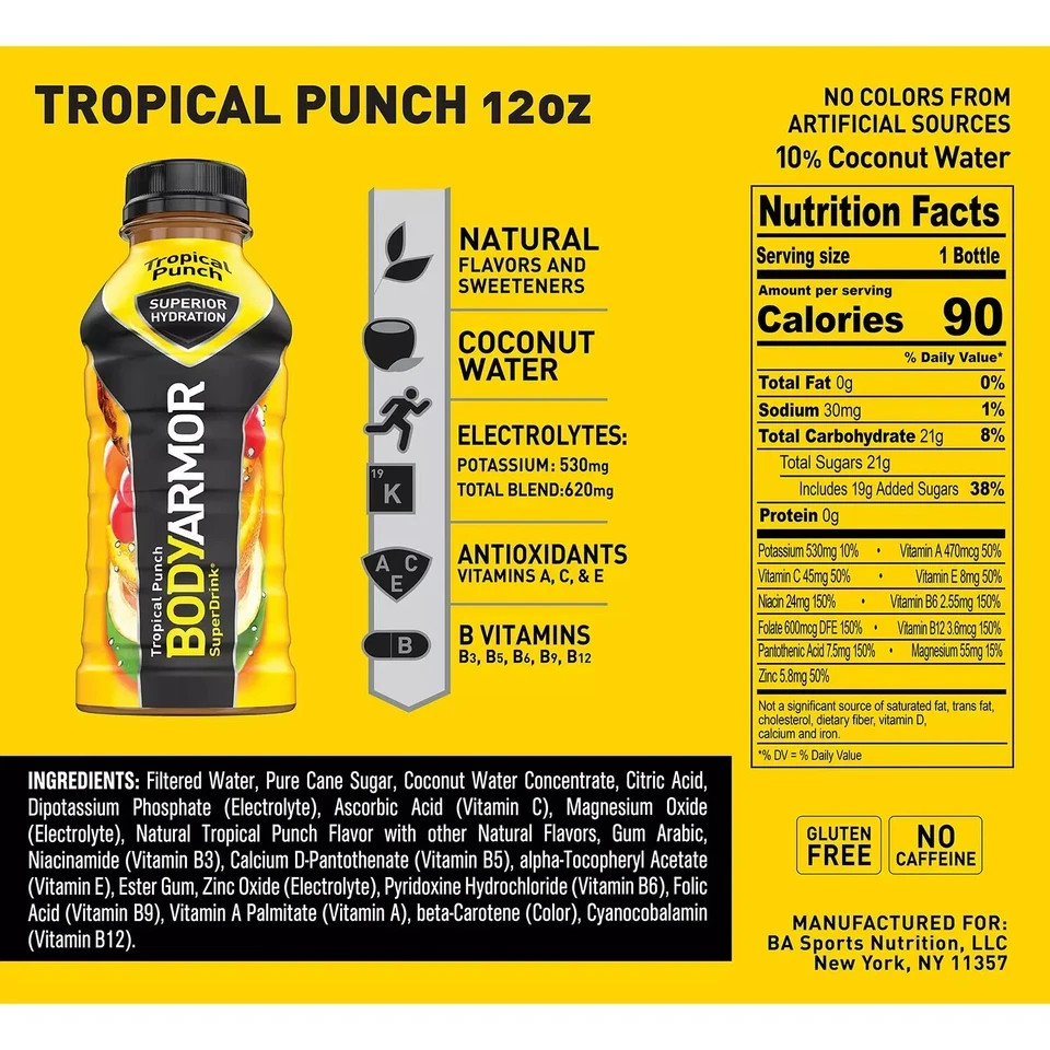 BODYARMOR Sports Drink Variety Pack (12 fl. oz., 24 pk.)