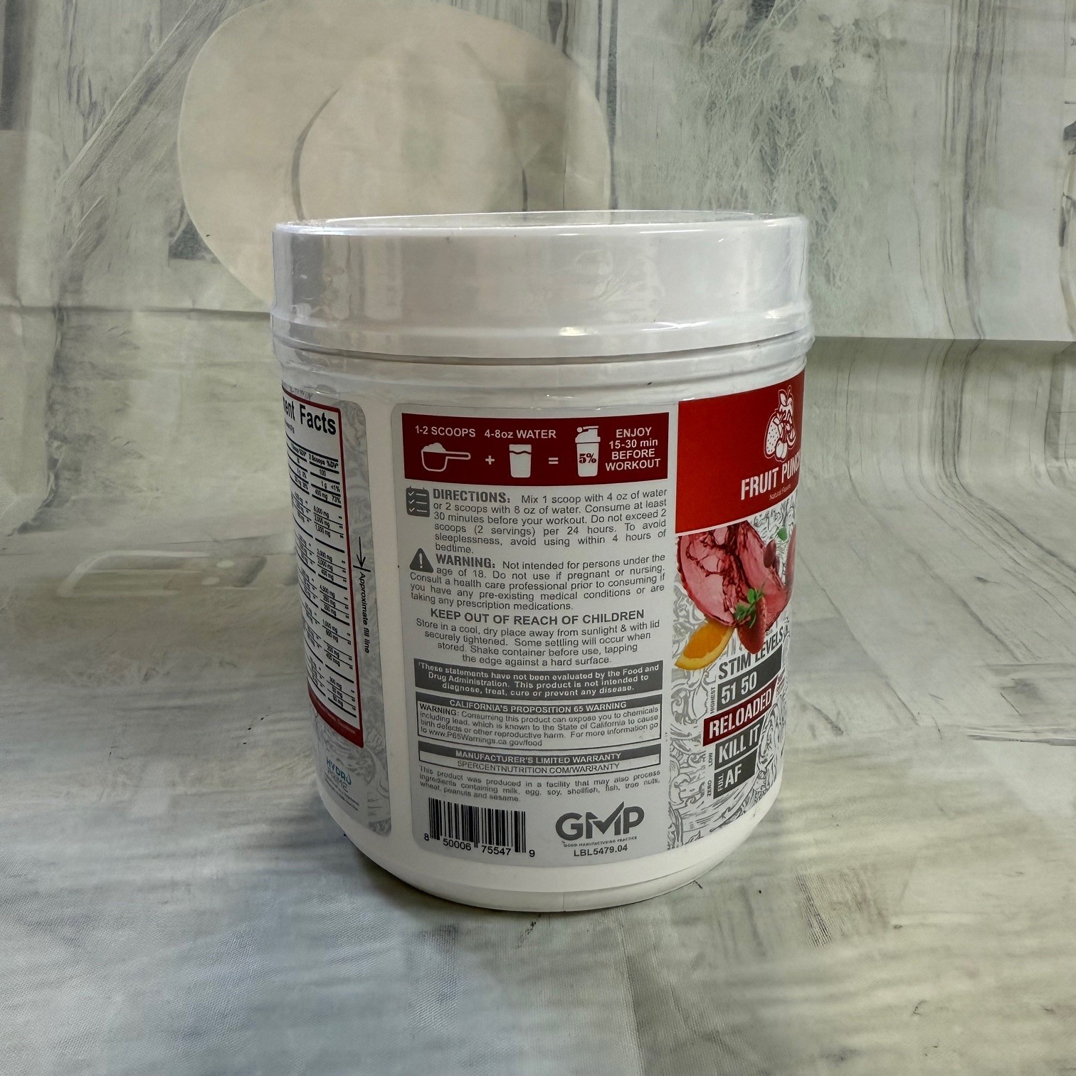 5% Nutrition Rich Piana Reloaded High Stim Pre-Workout | Ultra Energy EXP. 07/28