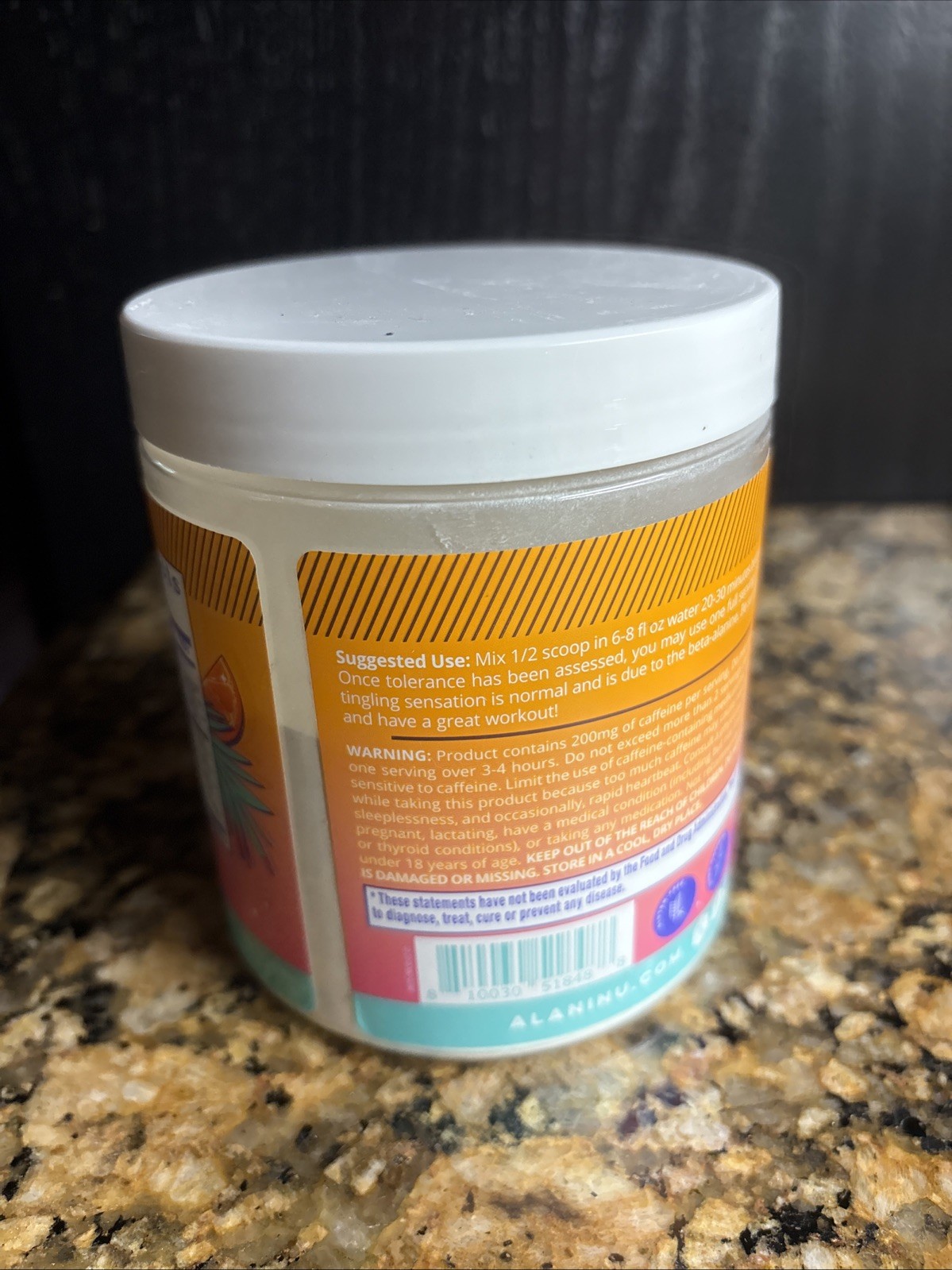 Alani Nu Pre Workout Powder Orange KISS 30 Servings 07/27