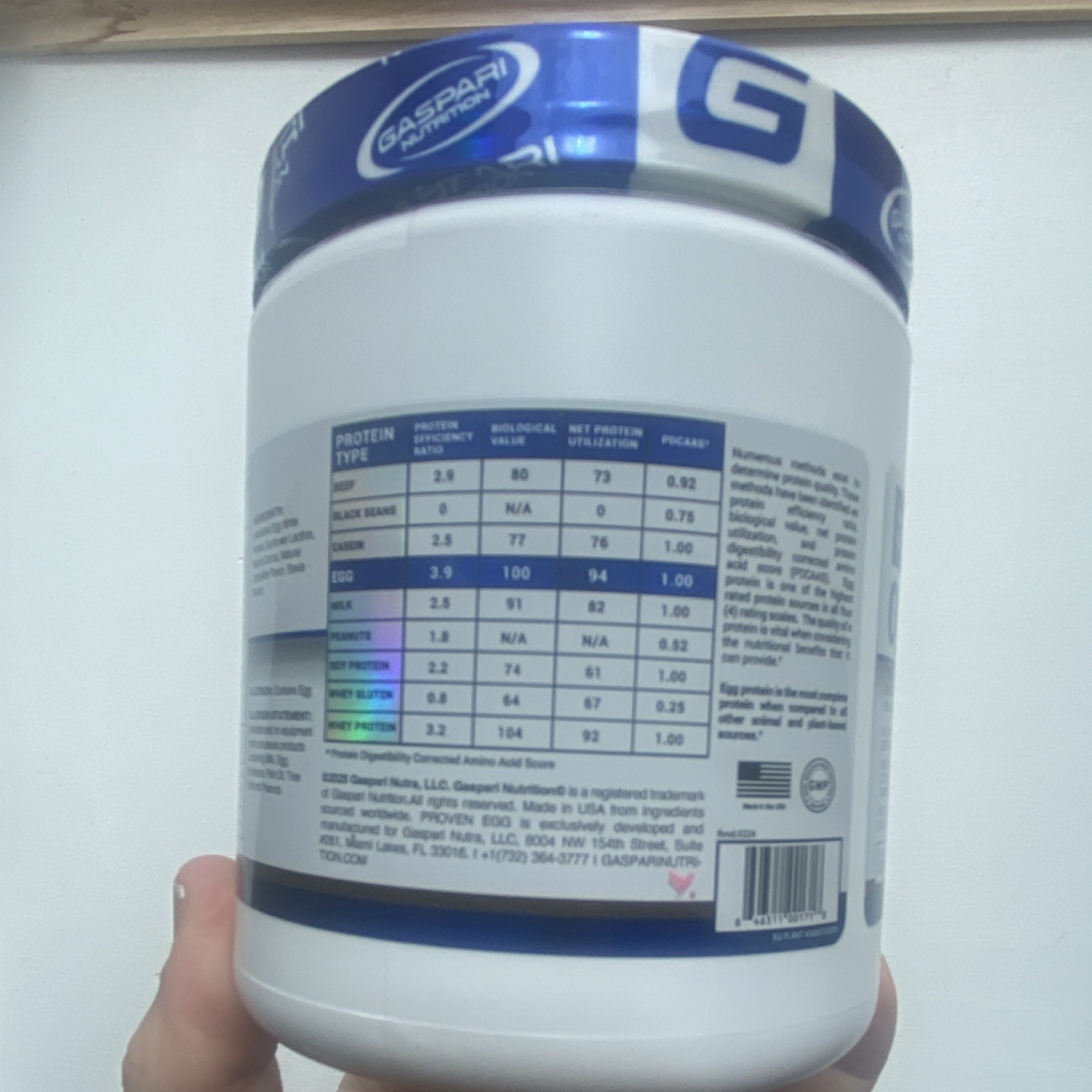 Gaspari Nutrition Proven Egg Protein Powder Chocolate Dairy-Free Non-GMO 170g
