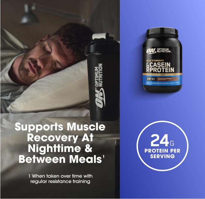 Optimum Nutrition Gold Standard Micellar Casein Protein Powder, Chocolate, 2 lb