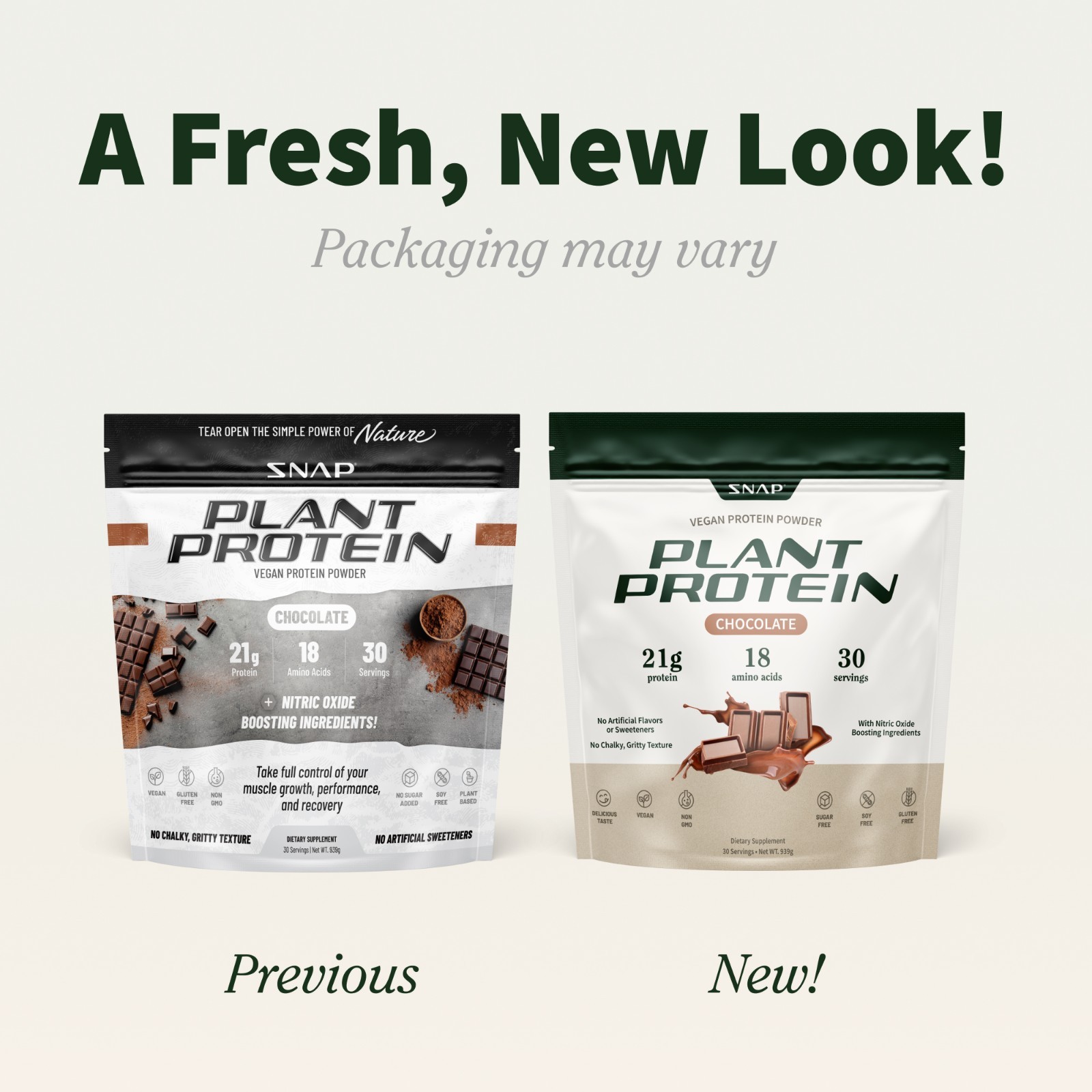 Plant Vegan Protein Powder, Muscle Growth, Performance & Recovery – Chocolate