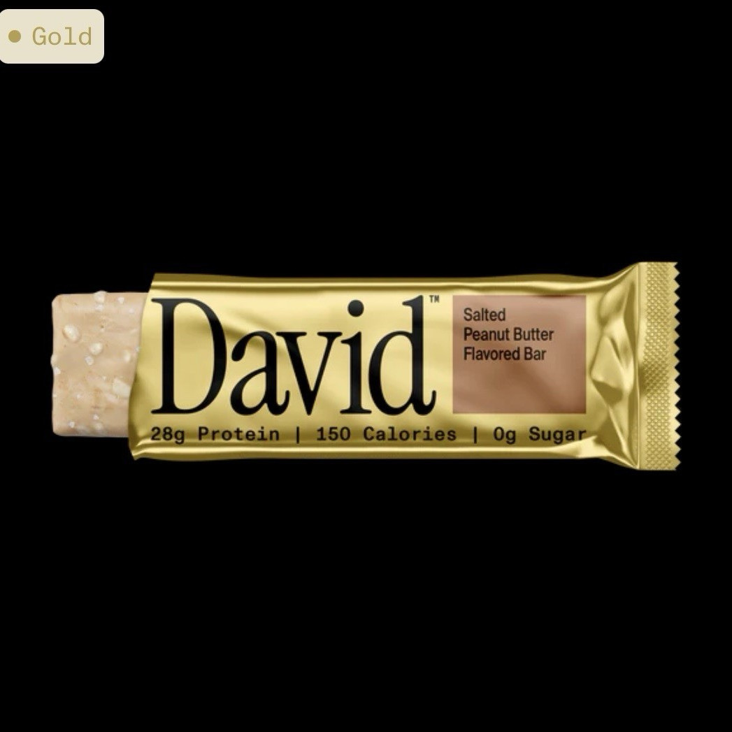 David Gold Salted Peanut Butter Protein Bar 28g Protein 150 Cal 0g Sugar