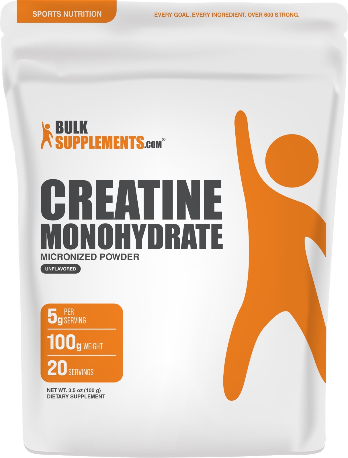 BulkSupplements Creatine Monohydrate (Micronized) Powder – 5g per Serving
