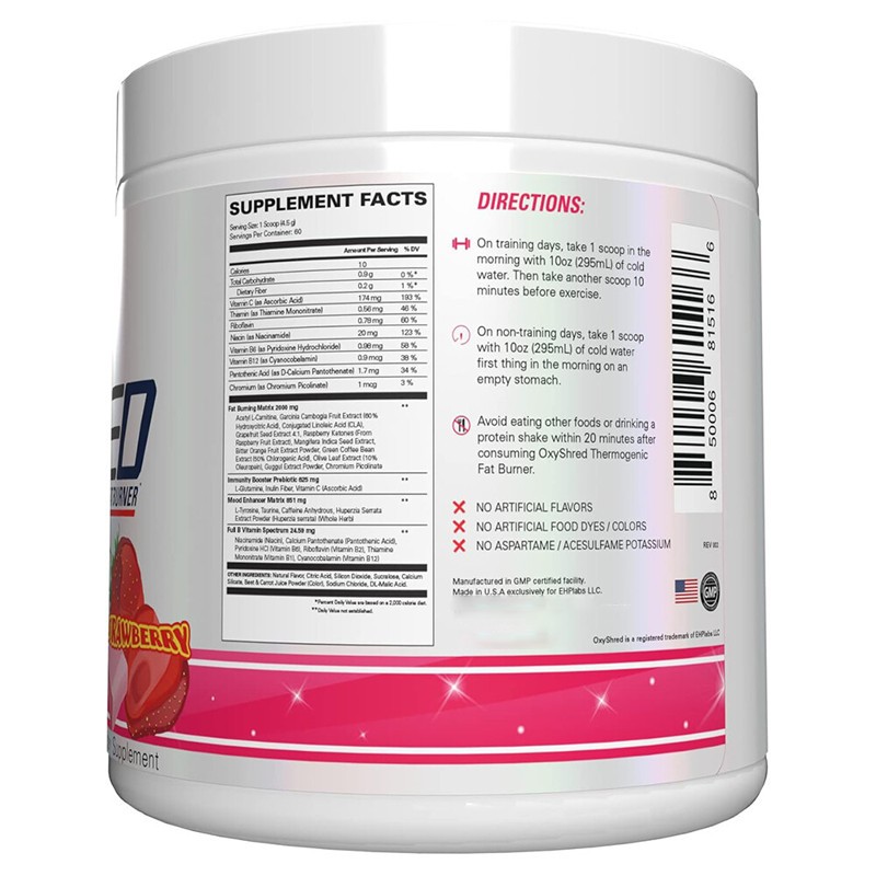 Servings Fat Burner Blast, Powder 60 Thermogenic – Cosmic Pre-Workout Strawberry