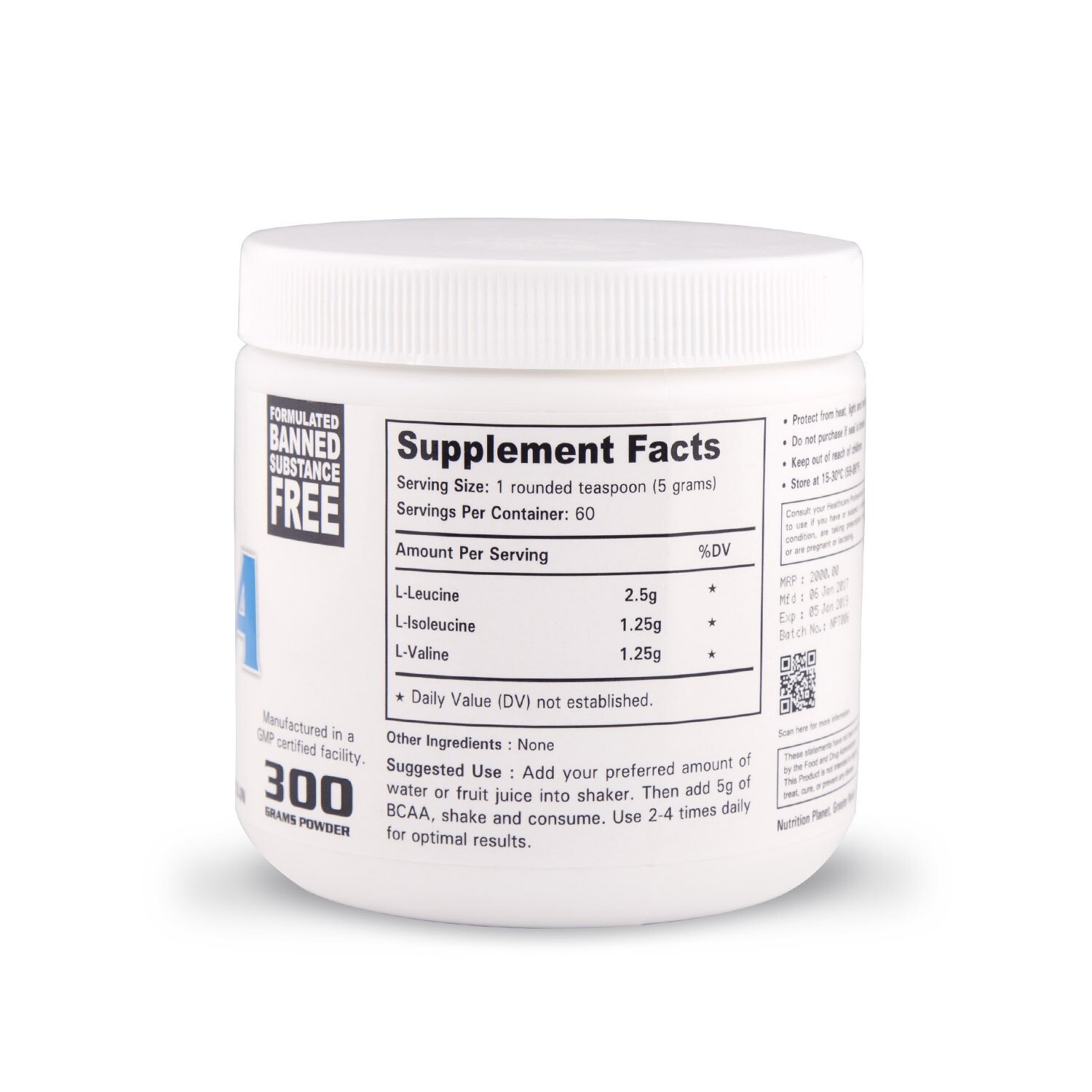 Nutrition Planet BCAA Unflavored 300g