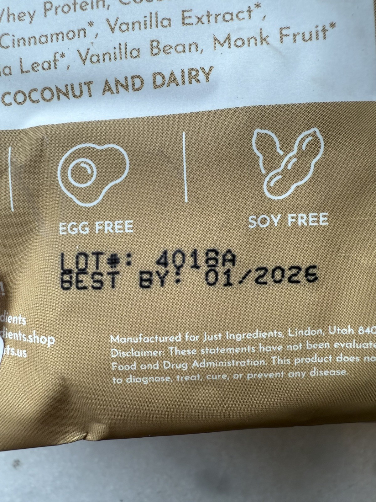 Just Ingredients Snickerdoodle Protein Powder, 15 servings. EXP: 01/2026!!