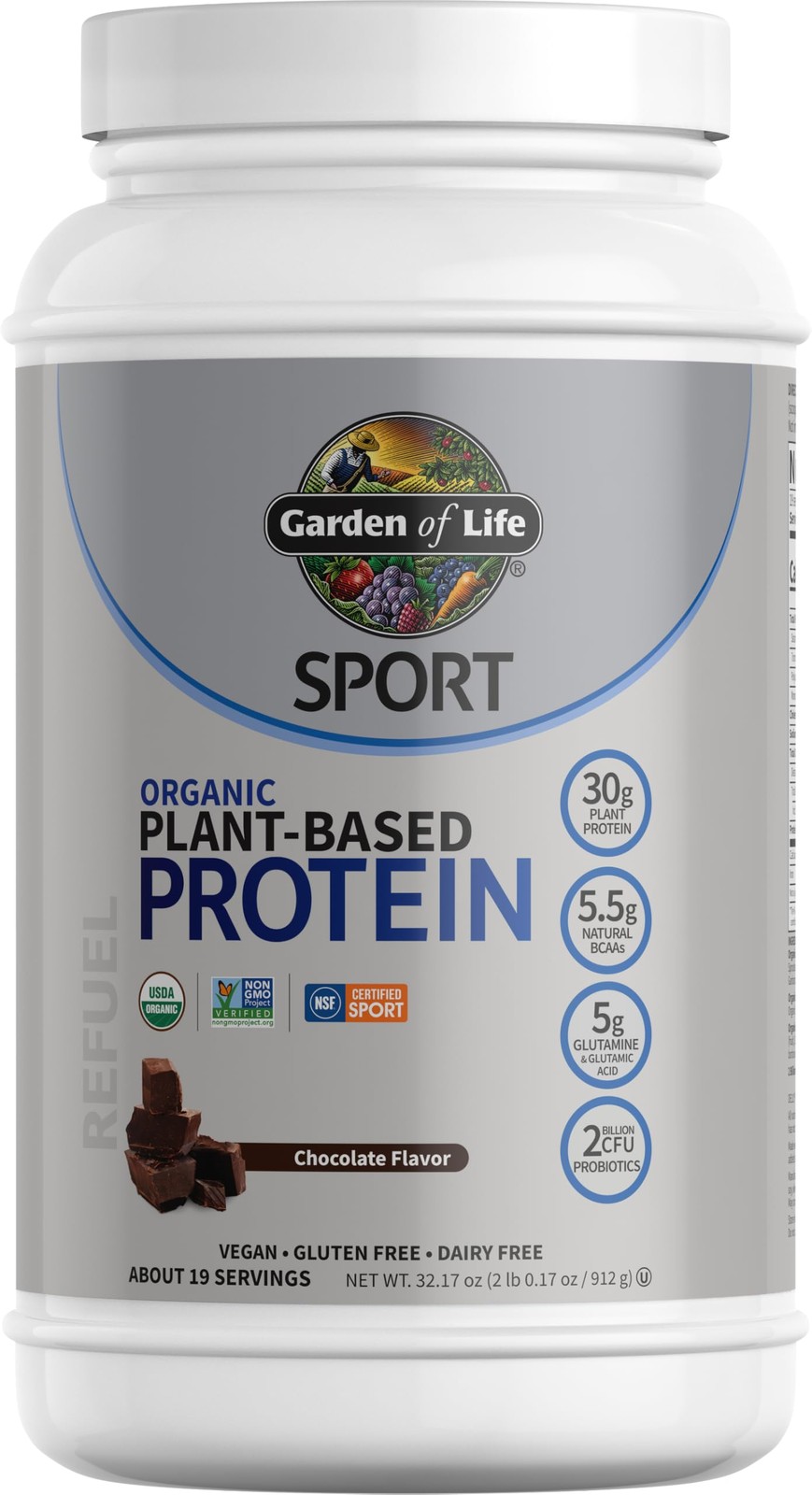 Garden Of Life Organic Vegan Protein Powder Probiotics Bcaas Nsf Certified