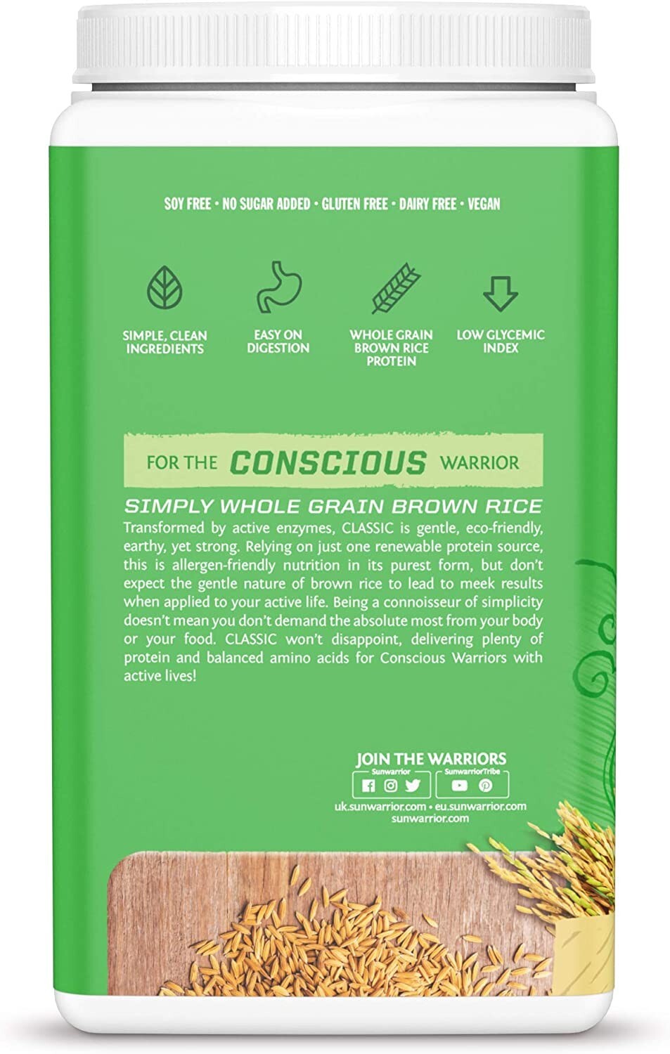 Sunwarrior Organic Classic Vanilla Protein 750g, Vegan Sprouted Protein Powder