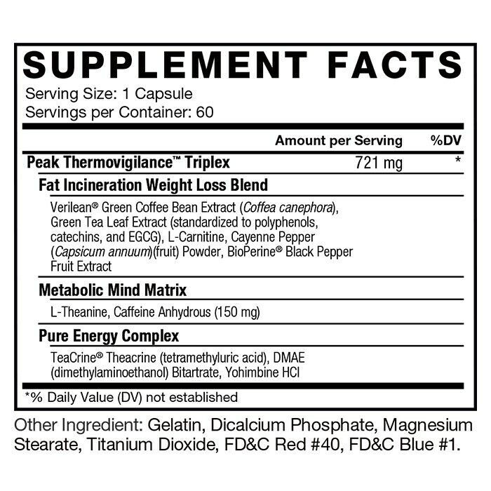Cellucor SuperHD High-Definition Fat Burner 60 Capsules Dietary Supplement