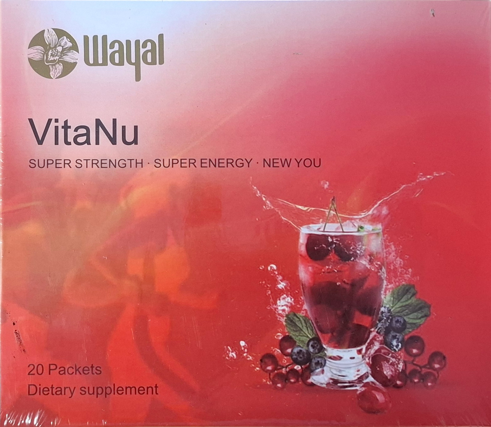 Wayal VitaNu Super Energy Nutrients Super Strengthen Immune System 20 Sticks NEW