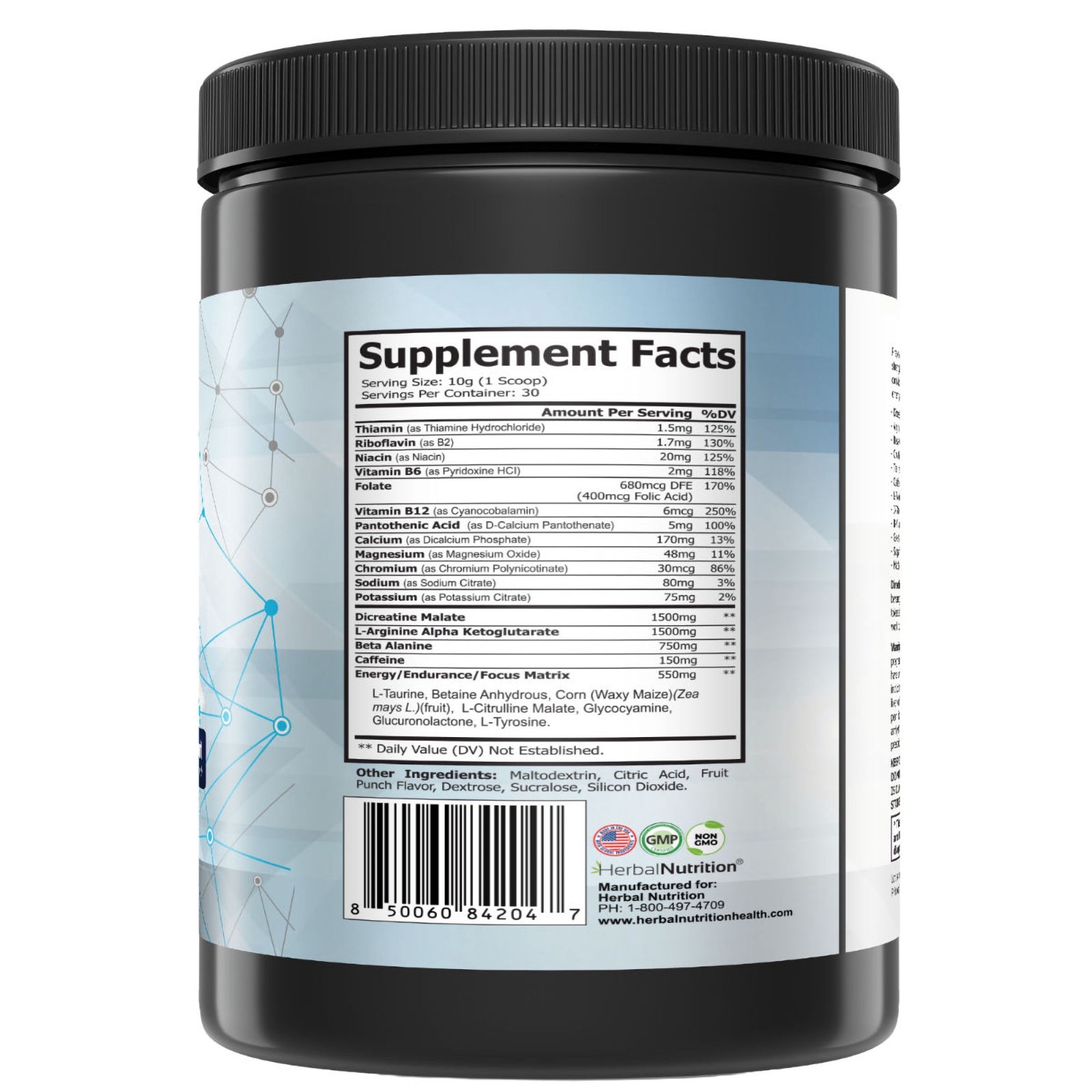 Nitrosurge Pro Pre Workout Powder w/ Creatine Nitric Oxide Booster 300g