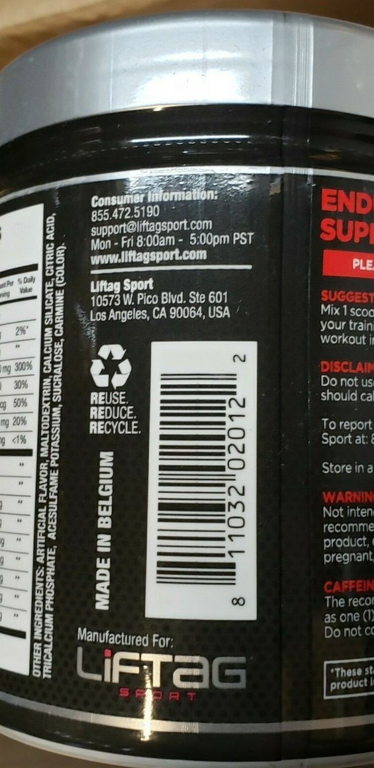 Liftag Sports – U Lift – Pre-Workout – Watermelon – 30 Servings – Exp 11/2024