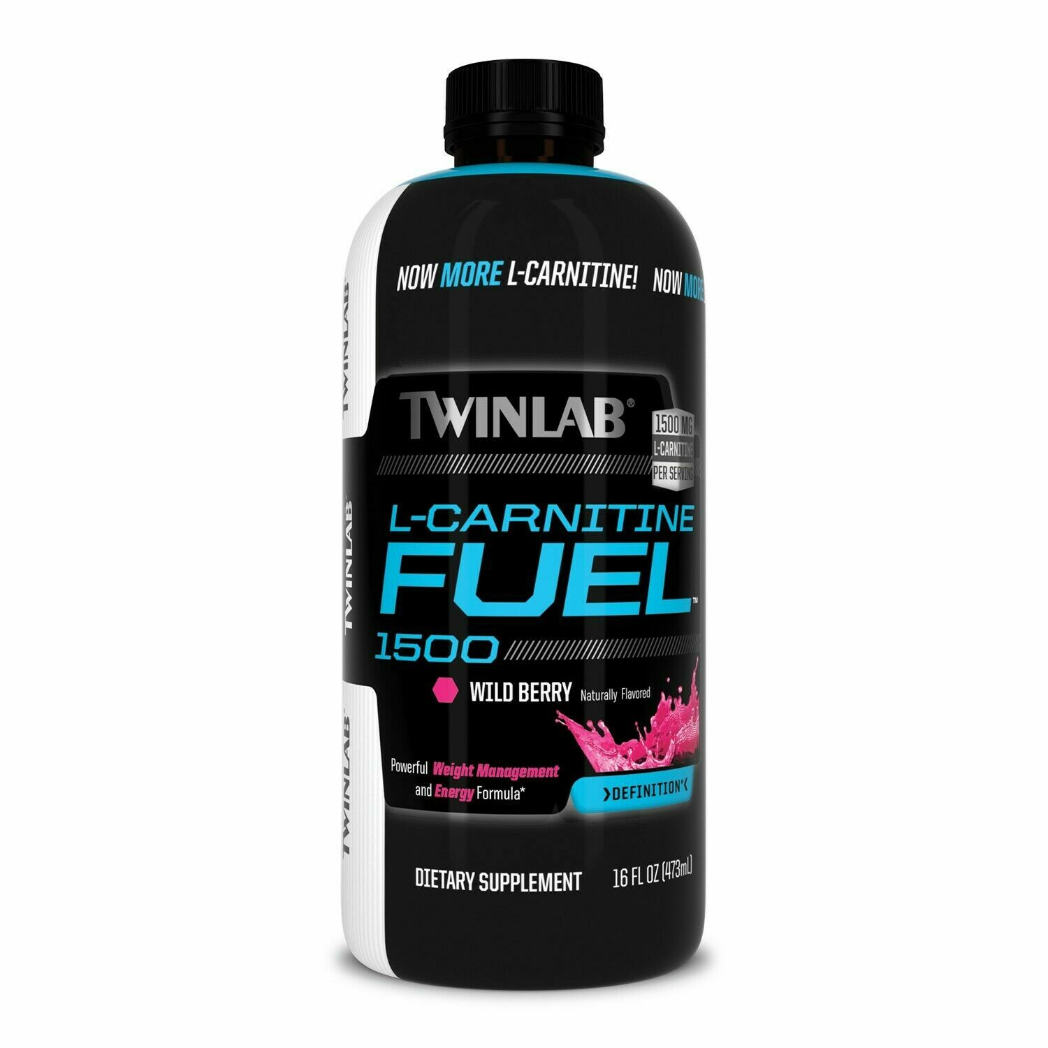 Twinlab L-Carnitine Fuel 1500 Fat Burner / Weight Loss / 16 oz WILDBERRY
