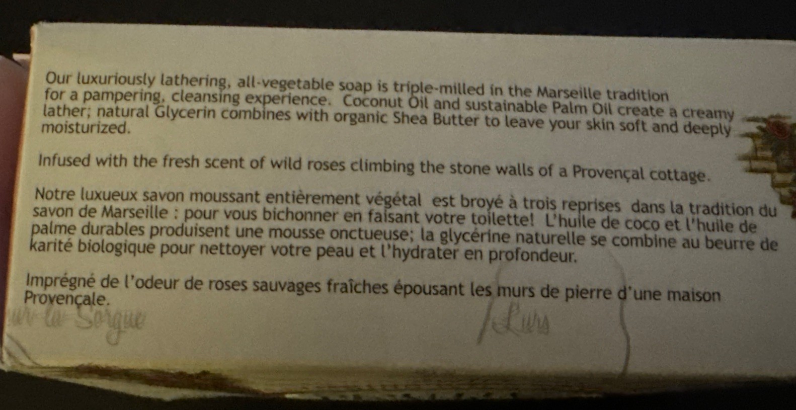 South Of France Climbing Wild Rose Bar Soap – 6 Oz