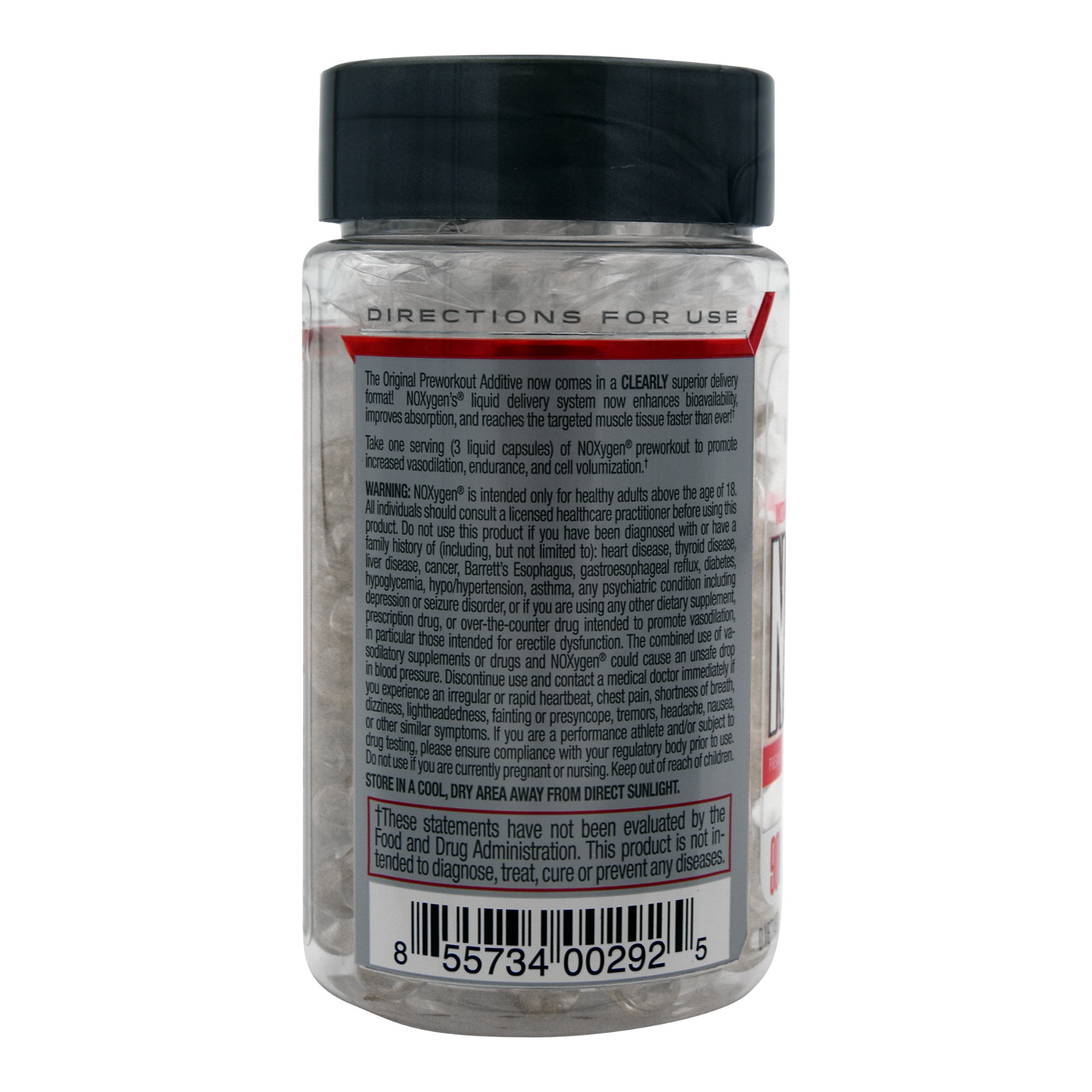 Purus Labs Noxygen Liquicaps: Pre Workout Accelerator, Nitric Oxide Booster