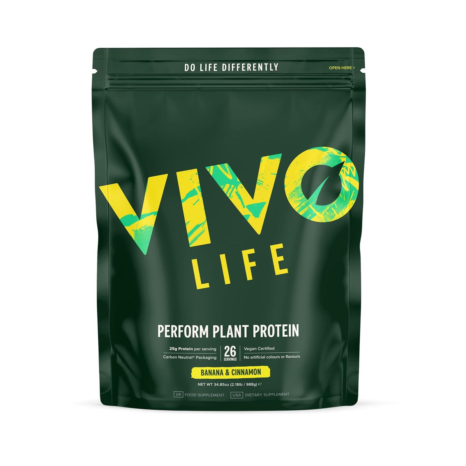 Perform Plant Protein Powder | 25g Protein with 6g BCAAs, Iron, Zinc, Turmeri…