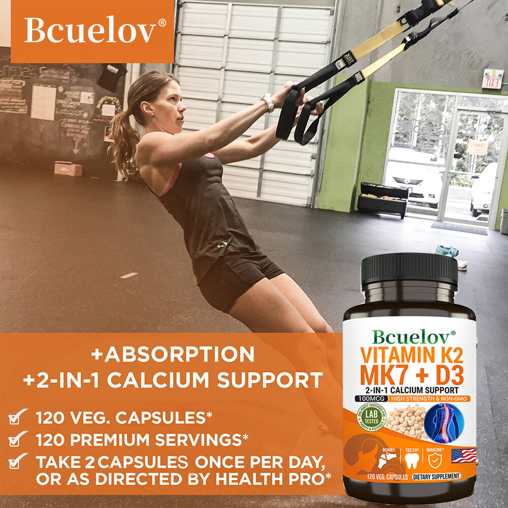 VITAMIN K2 MK7 + D3 2-IN-1 CALCIUM SUPPORT-Bone&Joint Health-teeth health