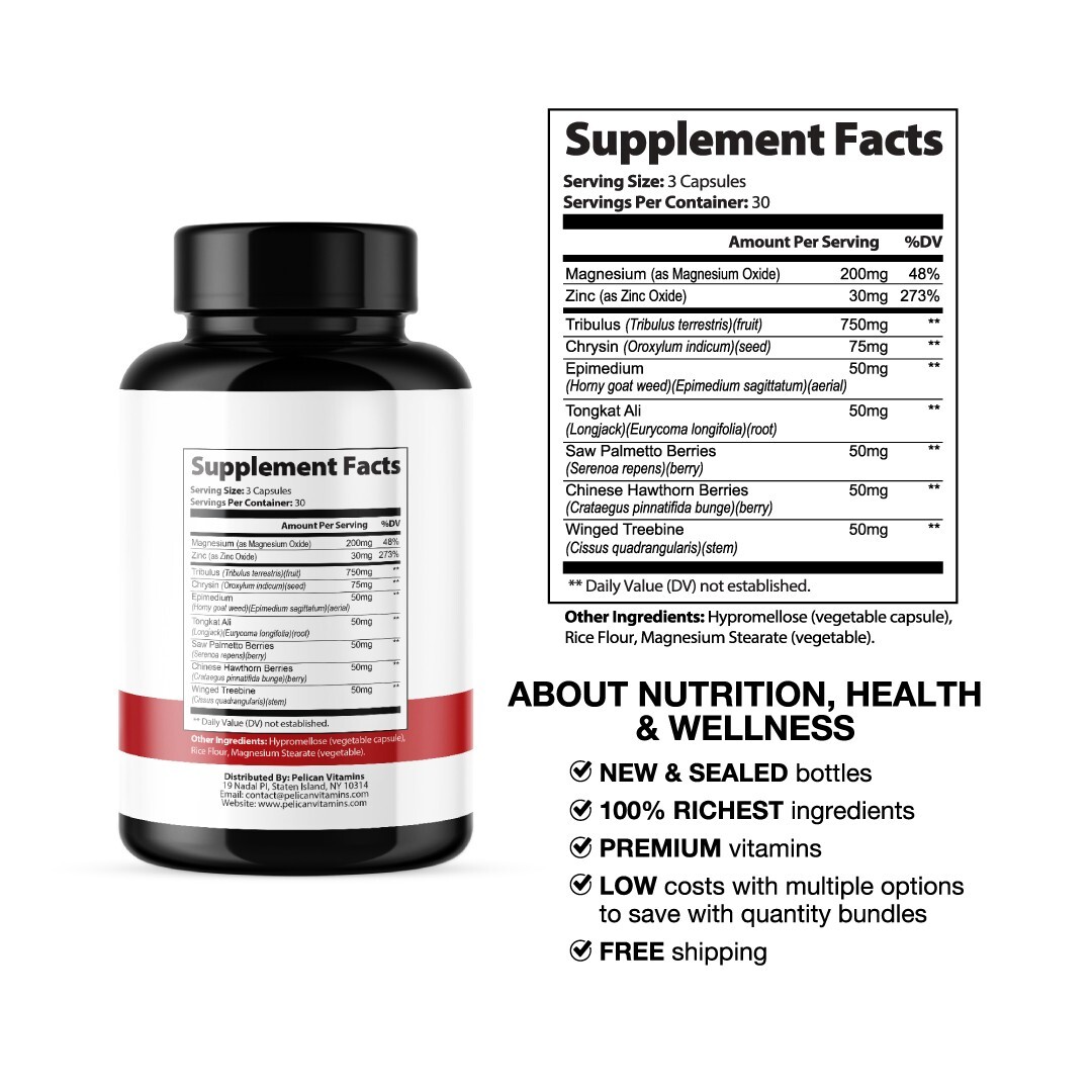 Boost Up- Bodybuilding & Men’s Health Support- 5 Bottles- 450 Capsules