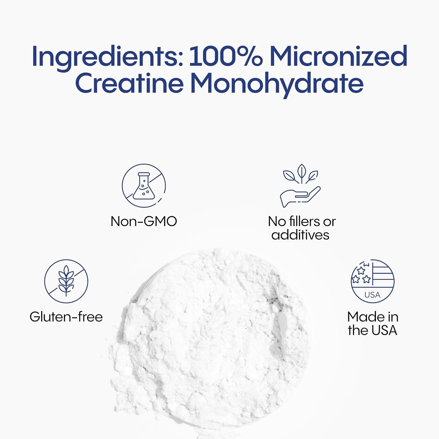 Pure Creatine Monohydrate Powder 300g Micronized Supplements 5g/60 Days Supply
