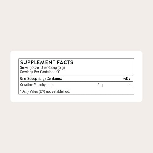 Creatine Monohydrate Powder 5g 90 Servings Unflavored Muscle Support