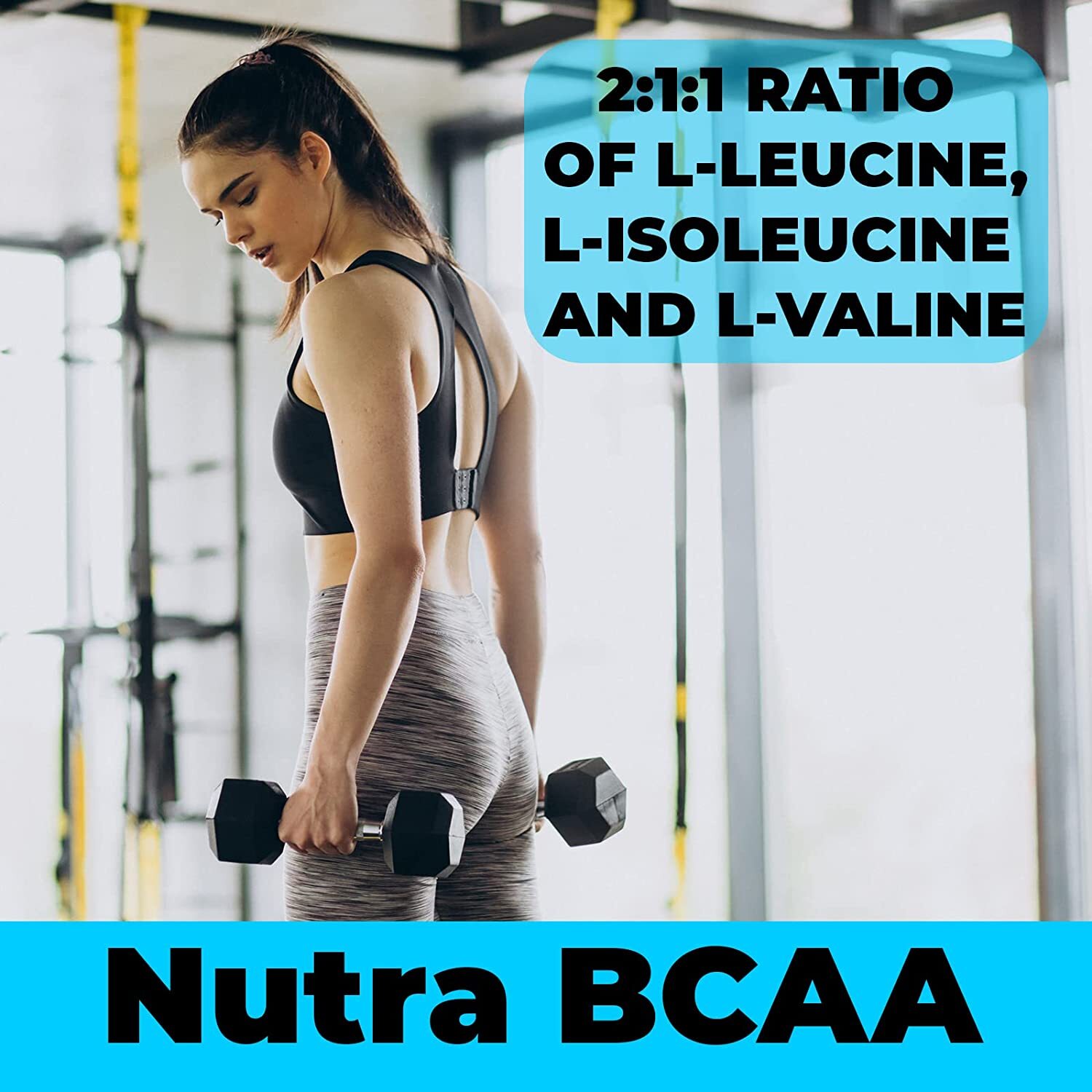 Nutra BCAAs Amino Acids, 3000mg – BCAA Pre Workout without Ceatine, Non-GMO