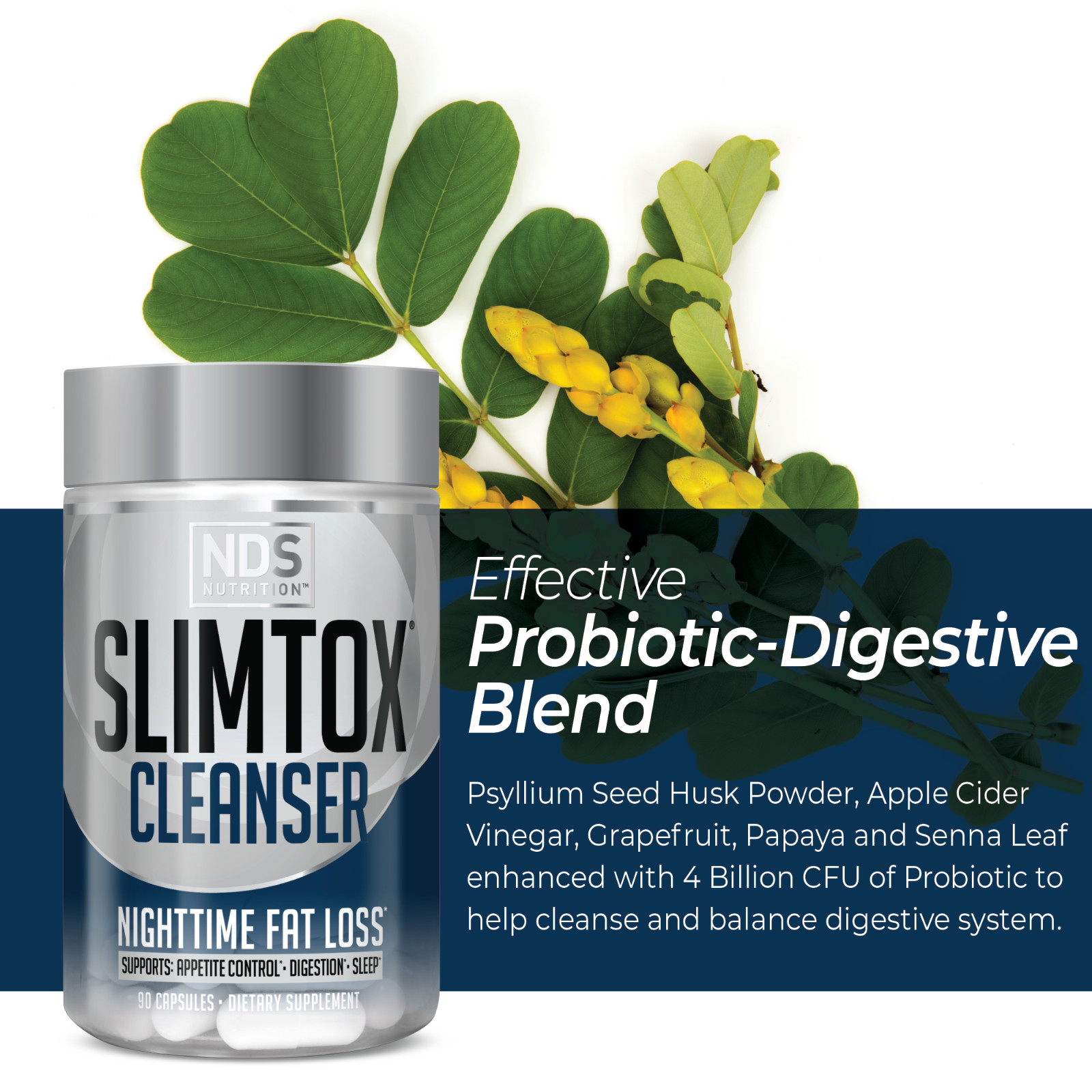 Slim-Tox – Fat-Loss Support – Appetite Control and Restful Sleep – (90 Capsules)