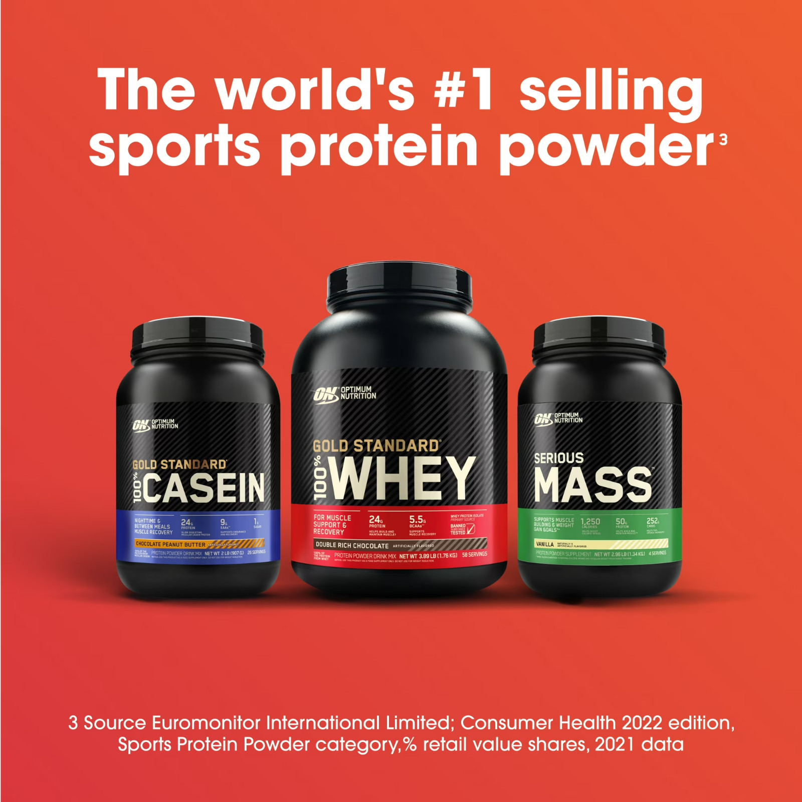 Optimum Nutrition Serious Mass Weight Gainer Protein Powder Chocolate 3 lb