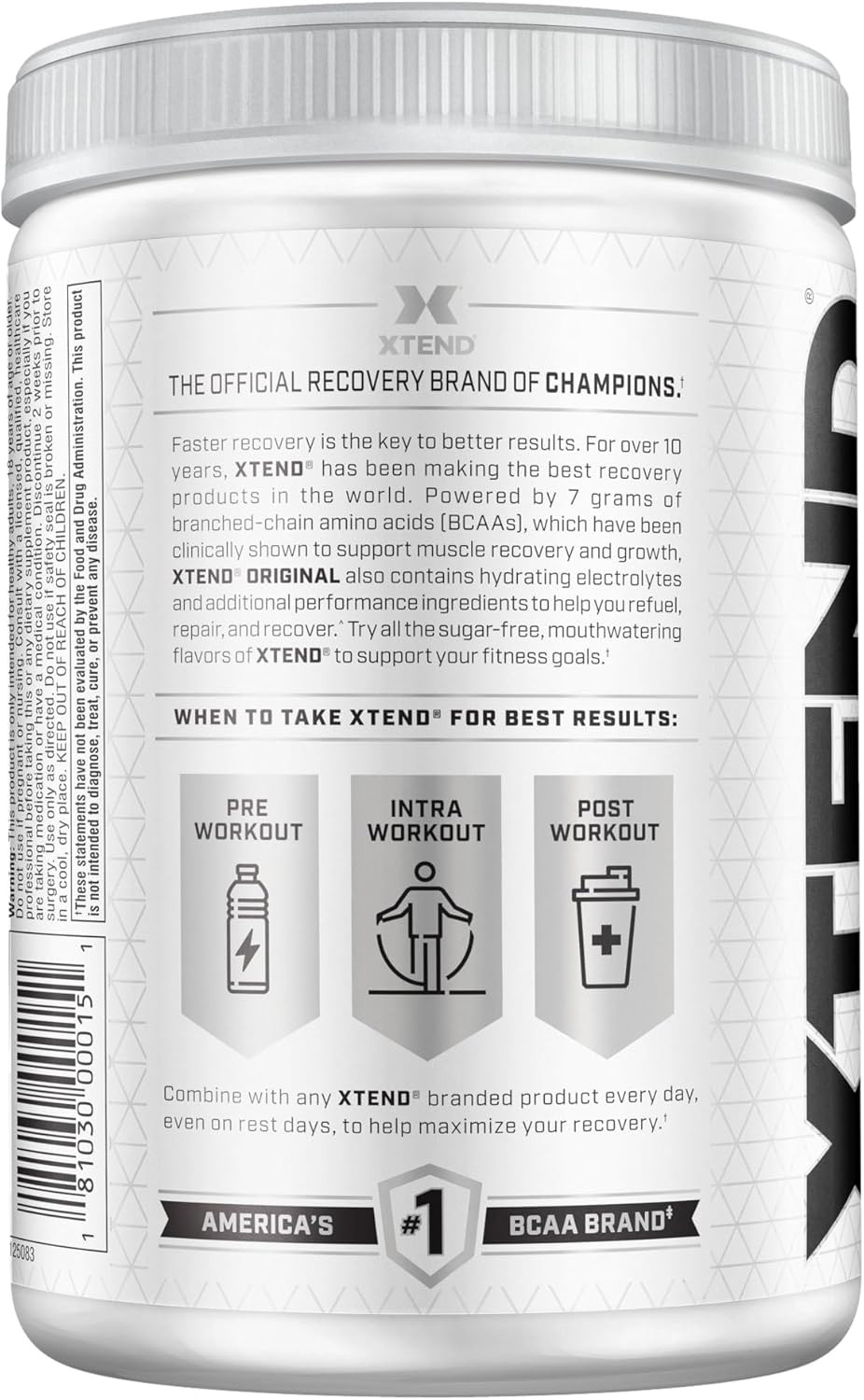 Original BCAA Powder Blue Raspberry Ice, Sugar Free Post Workout Muscle Recov…