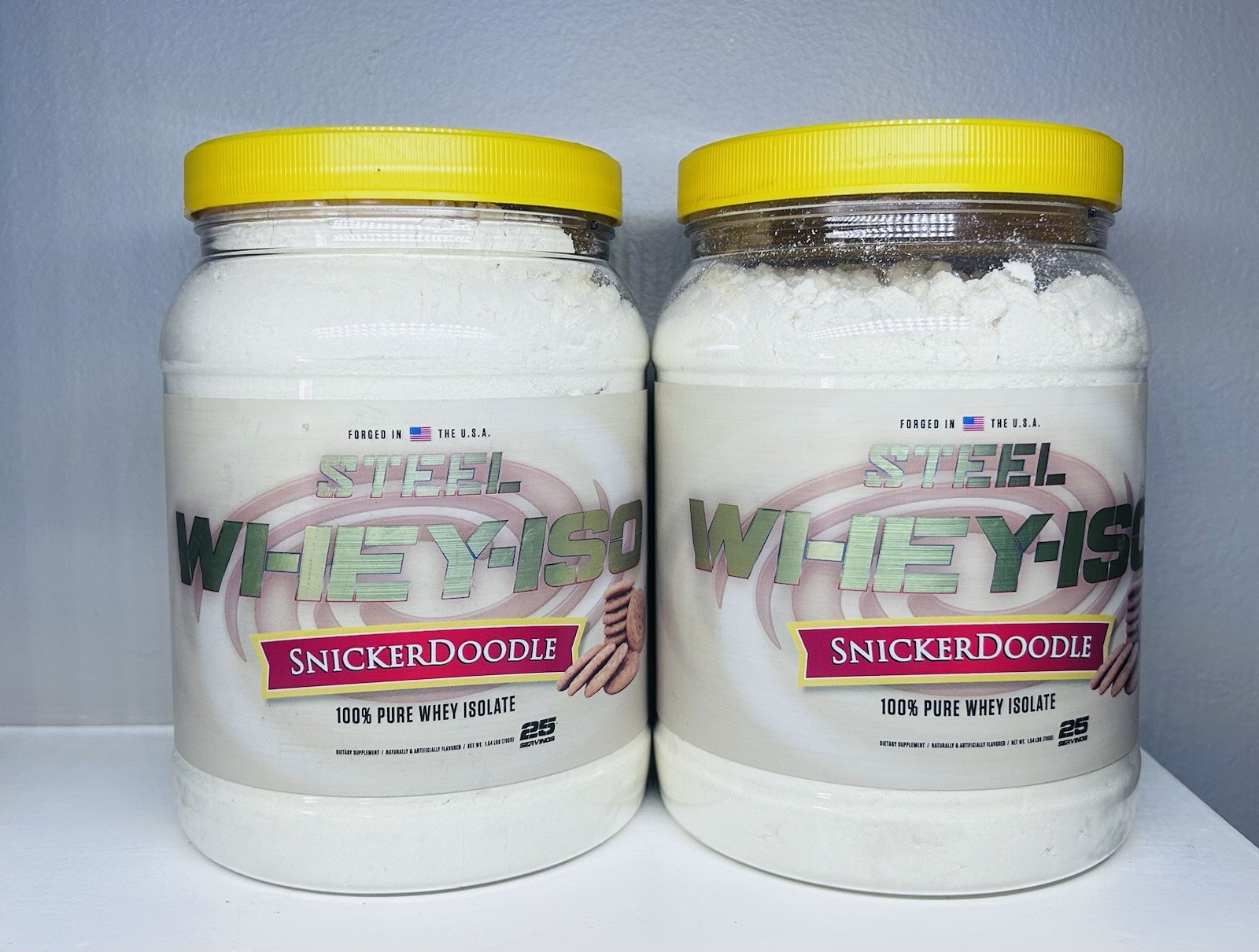 Steel Whey-Iso- Snicker Doodle- isolate, 25 Servings – 1.65lb- Lot Of 2