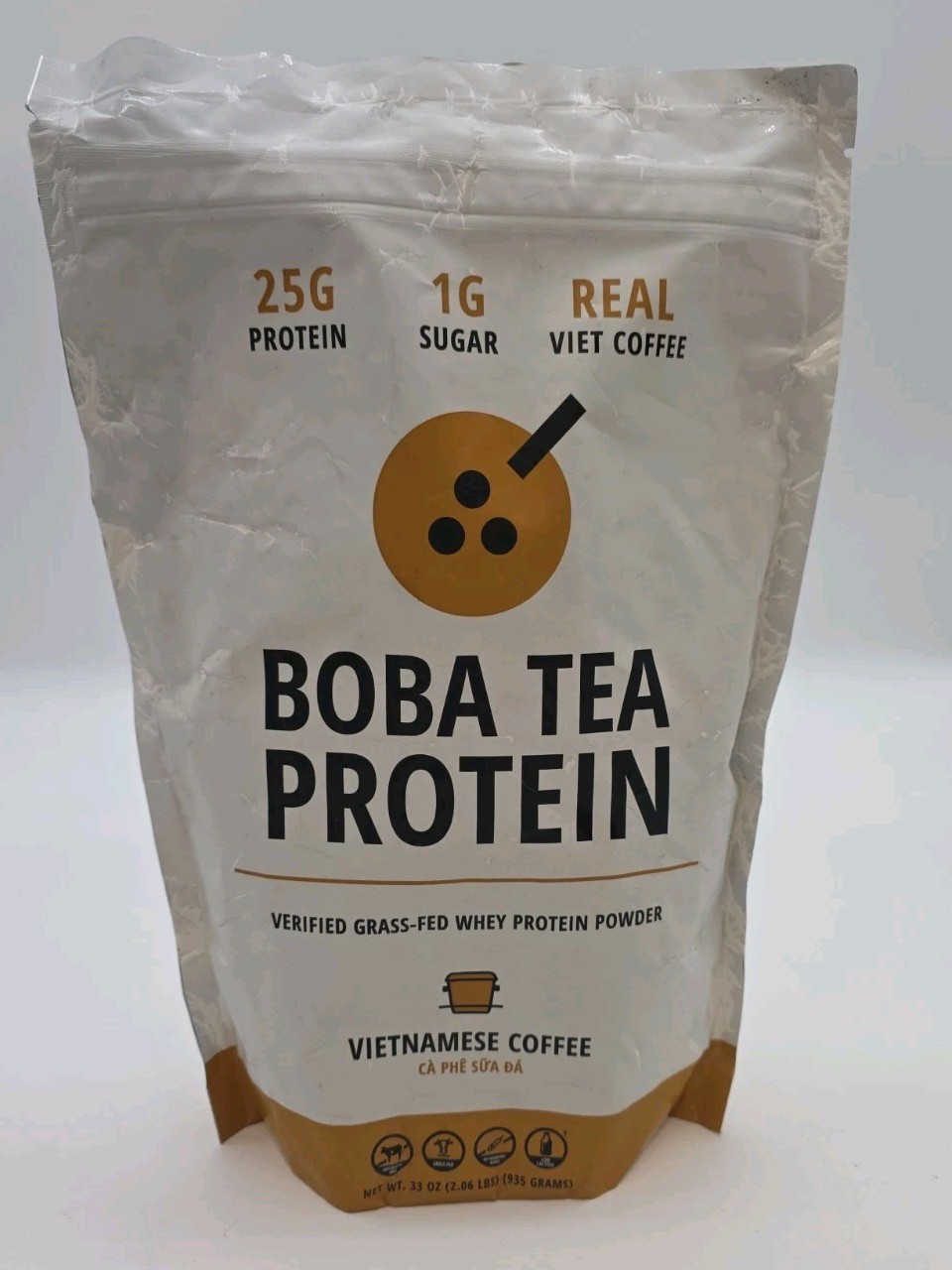 Boba Tea Protein Whey Protein 2.08 Lbs Vietnamese Coffee Exp 4/27 Sealed