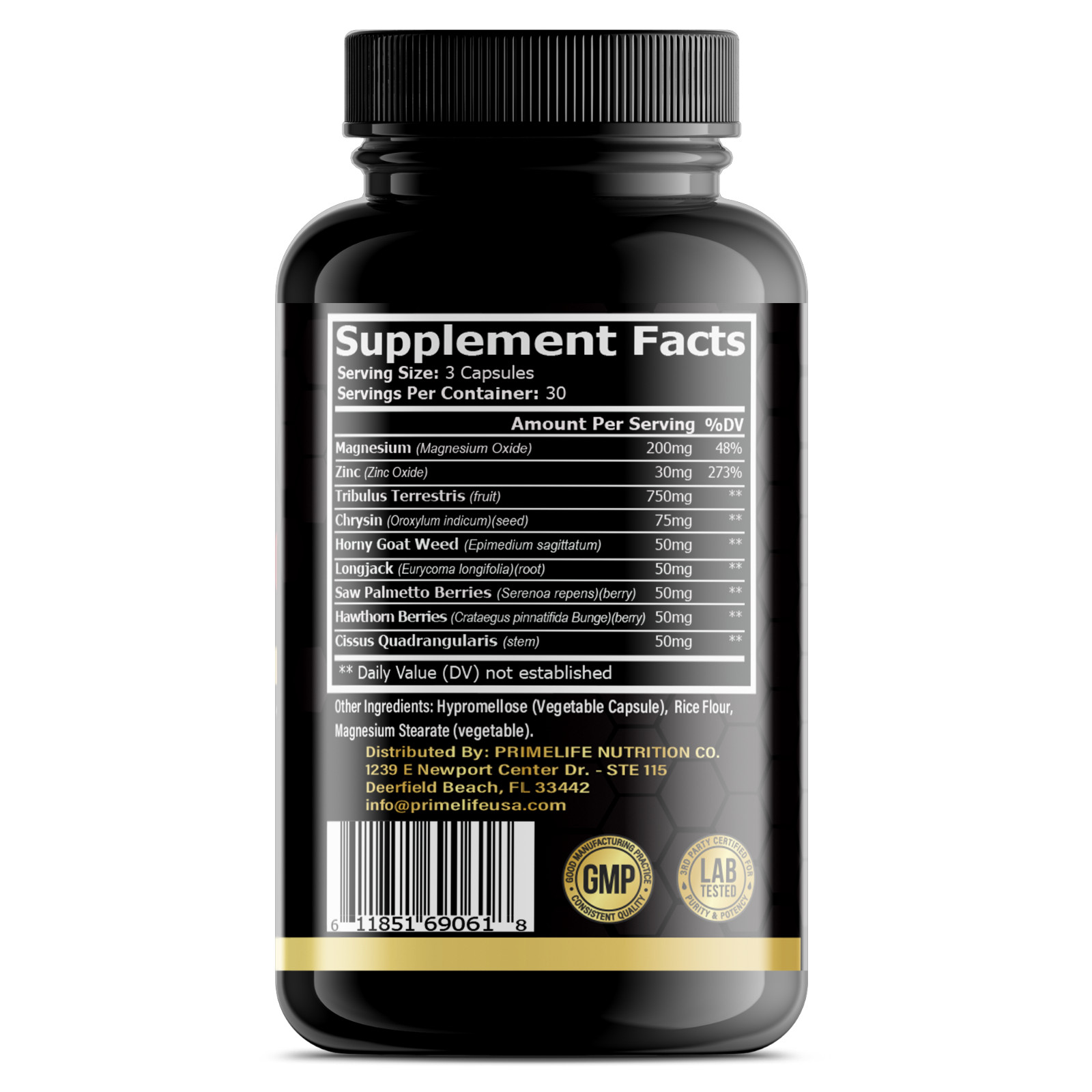 Testosterone Booster for Men, Male Enhancement Pills, Energy, Libido 90 Capsules