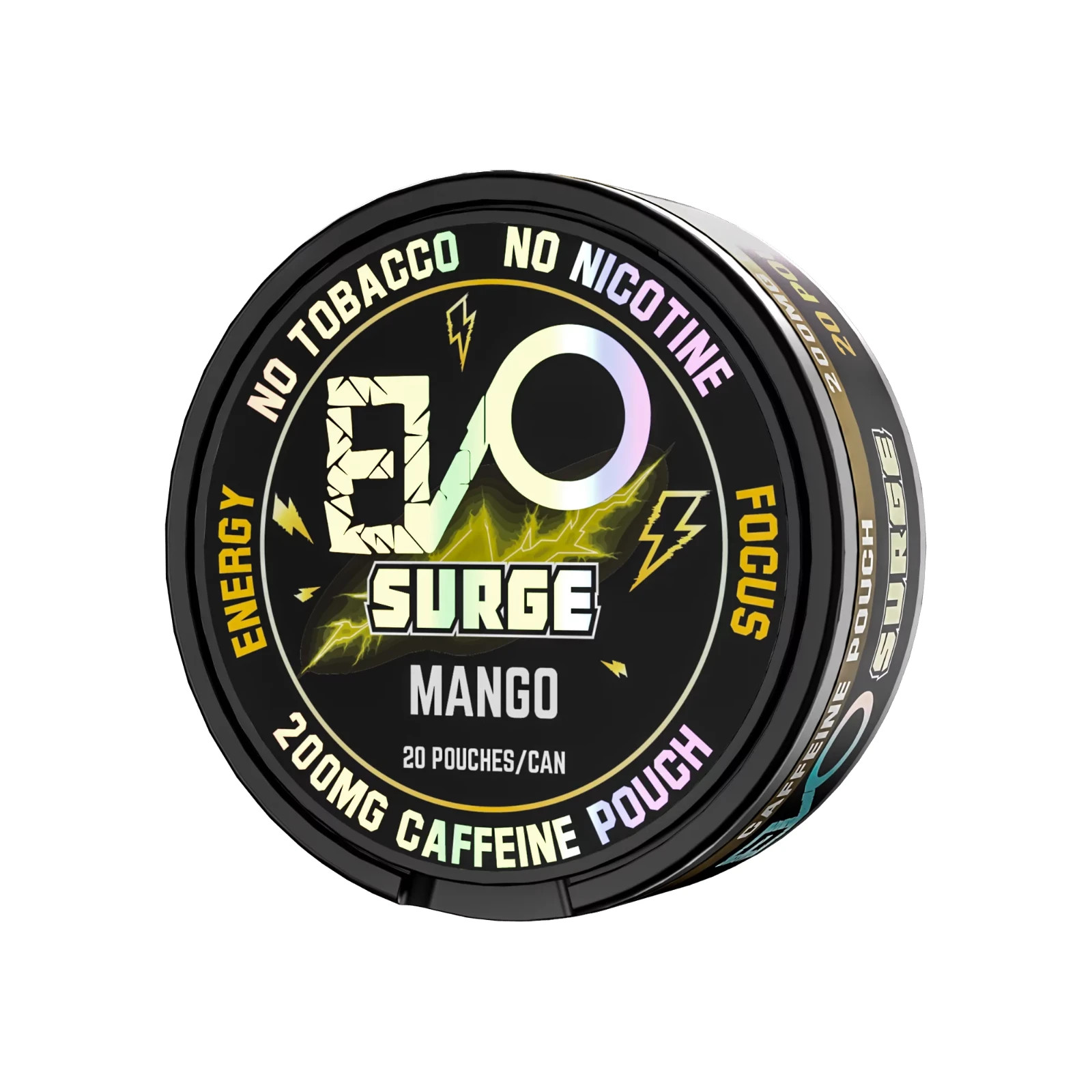 EVO Surge 200mg Caffeine Pouches – 5 Pack (20 Count/Can) – MANGO