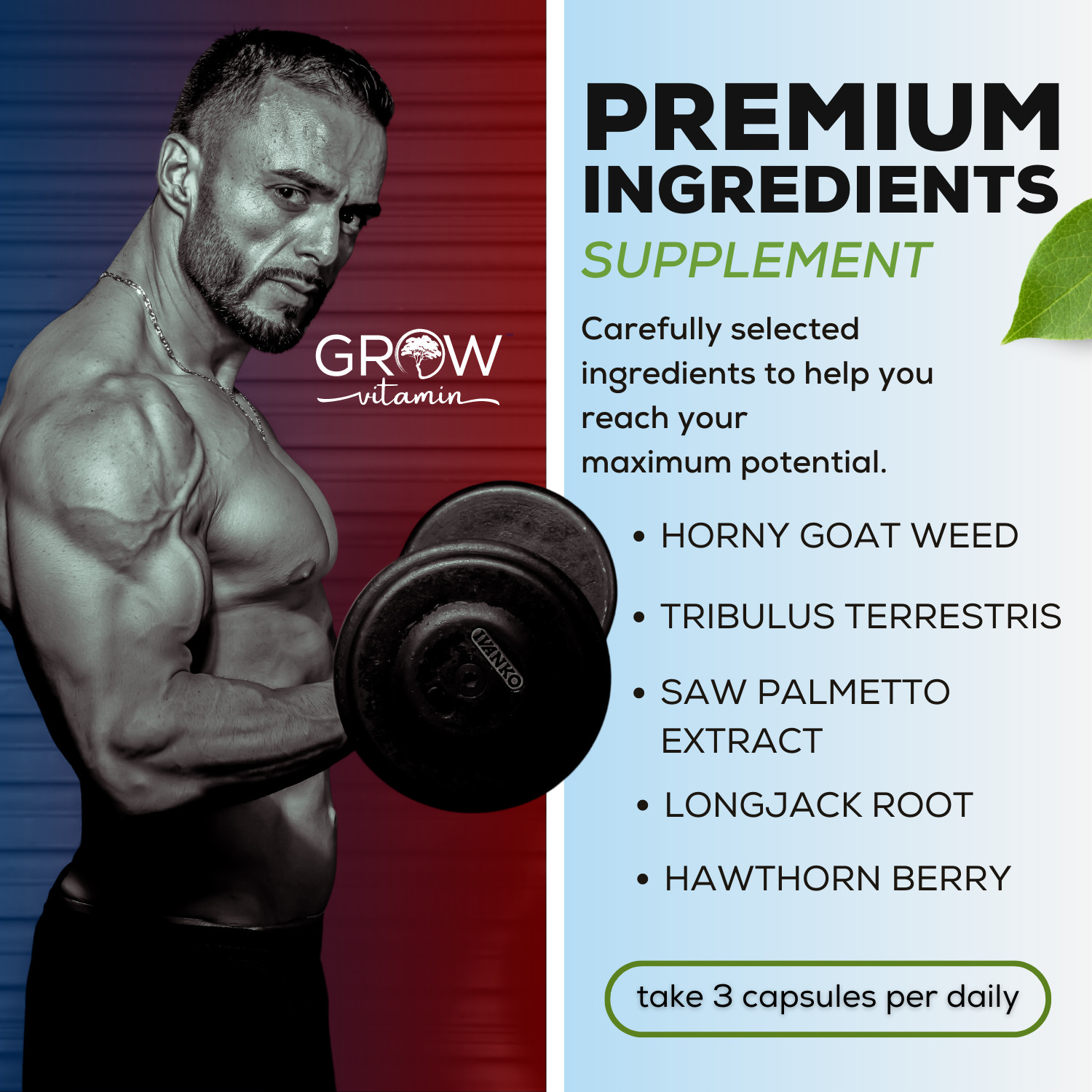 Strongest Testosterone Booster Men Performance, Libido Stamina Energy Pills 90ct
