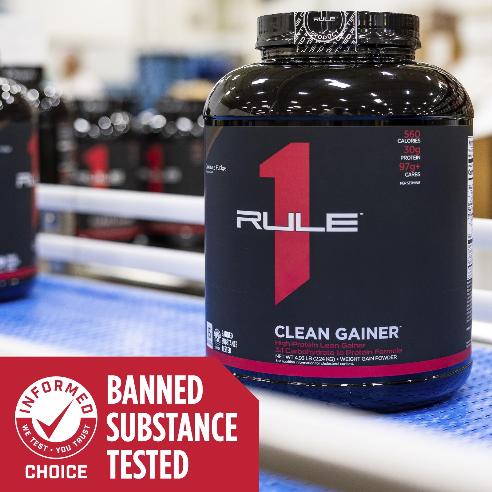 Rule One Proteins R1 Clean Gainer – High-Protein Lean Gain Formula with 560 C…