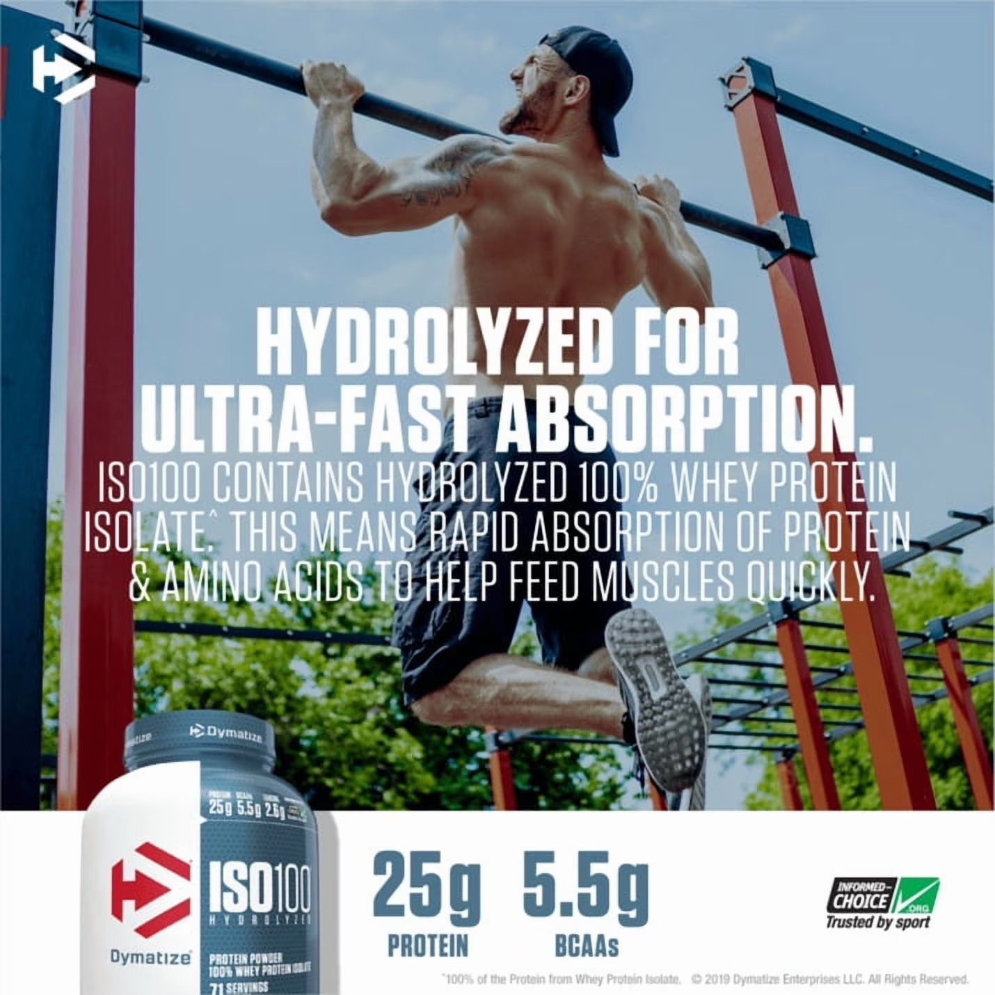 SALE! Dymatize ISO100 Hydrolyzed Whey Isolate Protein Powder Vanilla 20 Servings