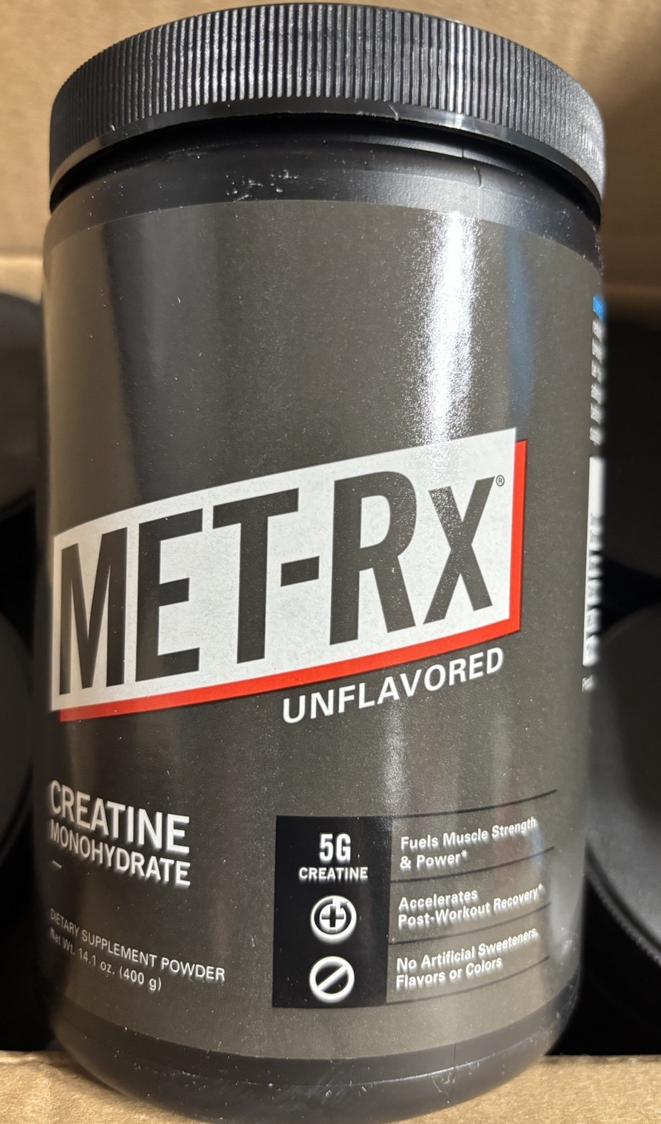 Lot 6 Met-Rx Creatine Monohydrate Powder, Unflavored (14.1 oz) BB 6/25 Case Pack