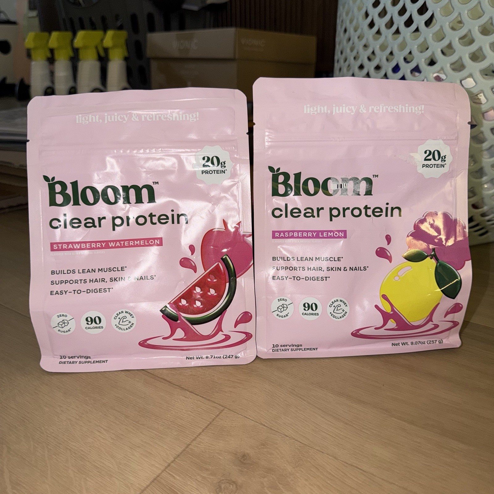 Bloom Clear Protein Bundle Strawberry Watermelon & Raspberry Lemon 10 Servings