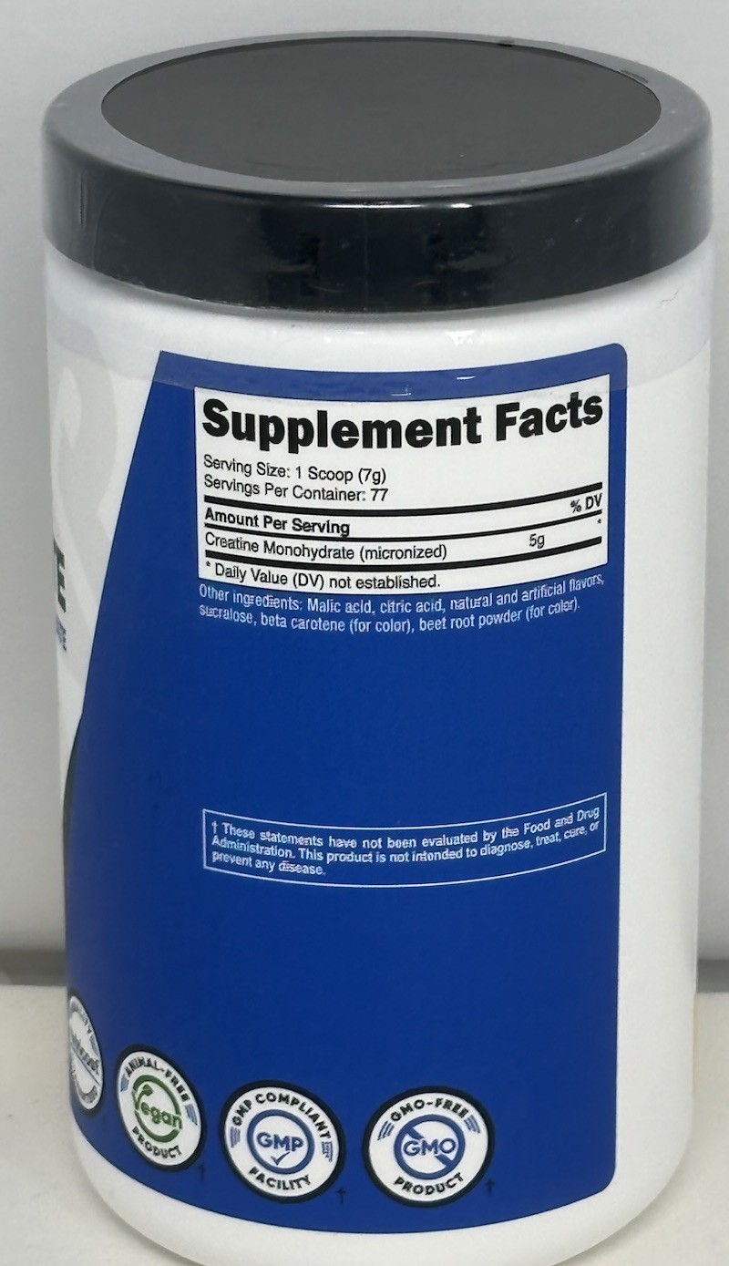 Nutricost Micronized Creatine Monohydrate Powder Pineapple Mango 500g Exp 6/2028