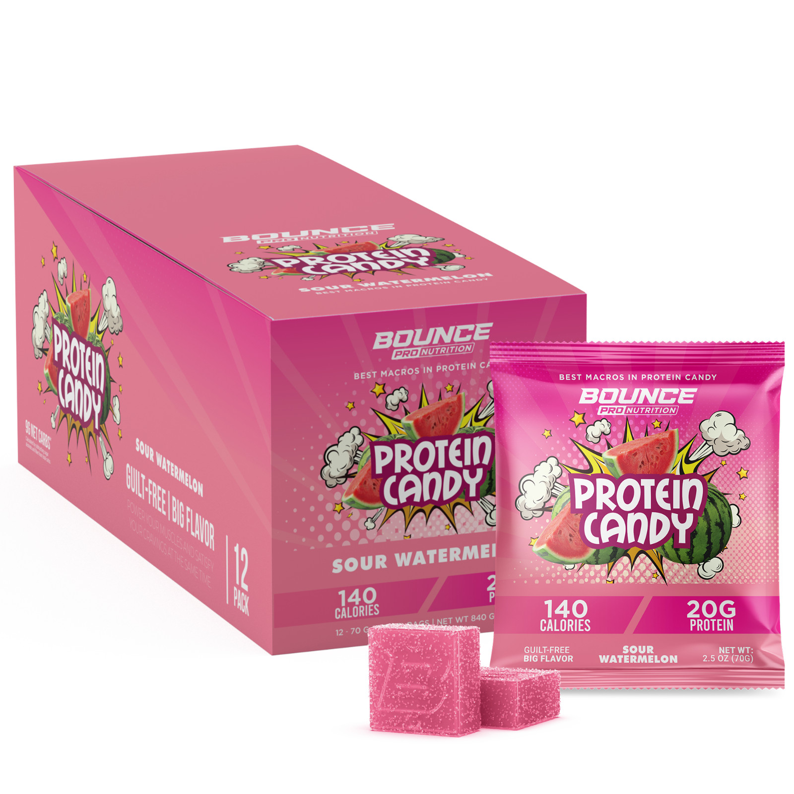 Protein Candy – 20G Per Bag – 140 Calories – Sour Watermelon
