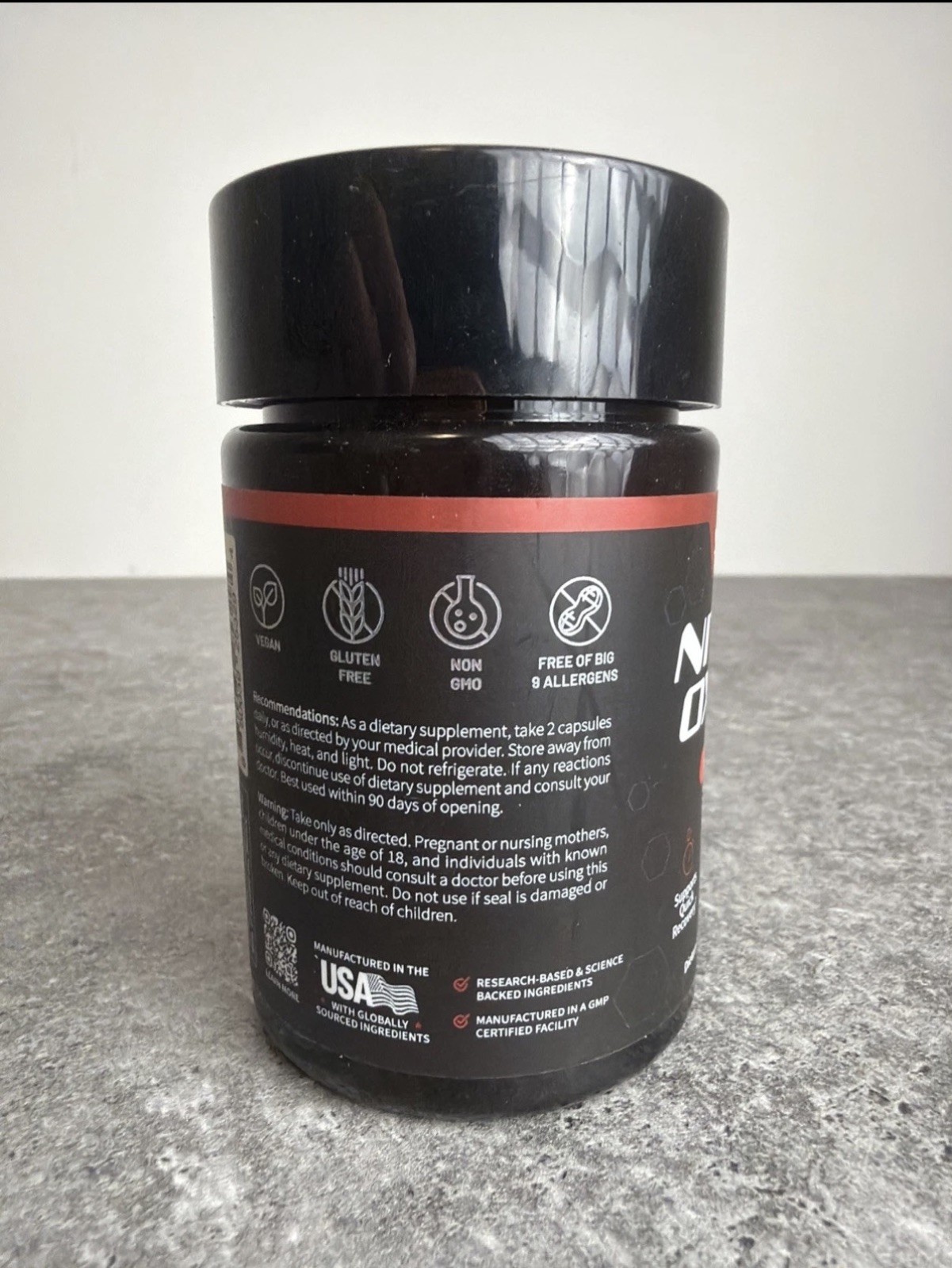 SNAP Nitric Oxide Booster – L-Arginine, L-Citrulline – 60 Capsules EXP 05/ 2028