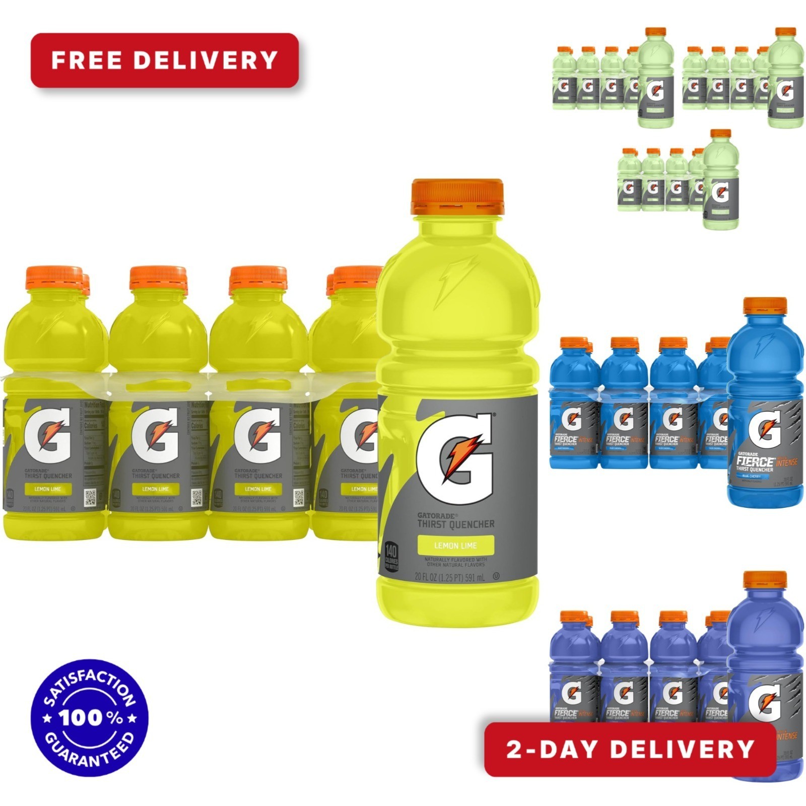 Gatorade Thirst Quencher Lemon Lime 20 Fl Oz (Pack of 8) Electrolyte Drink