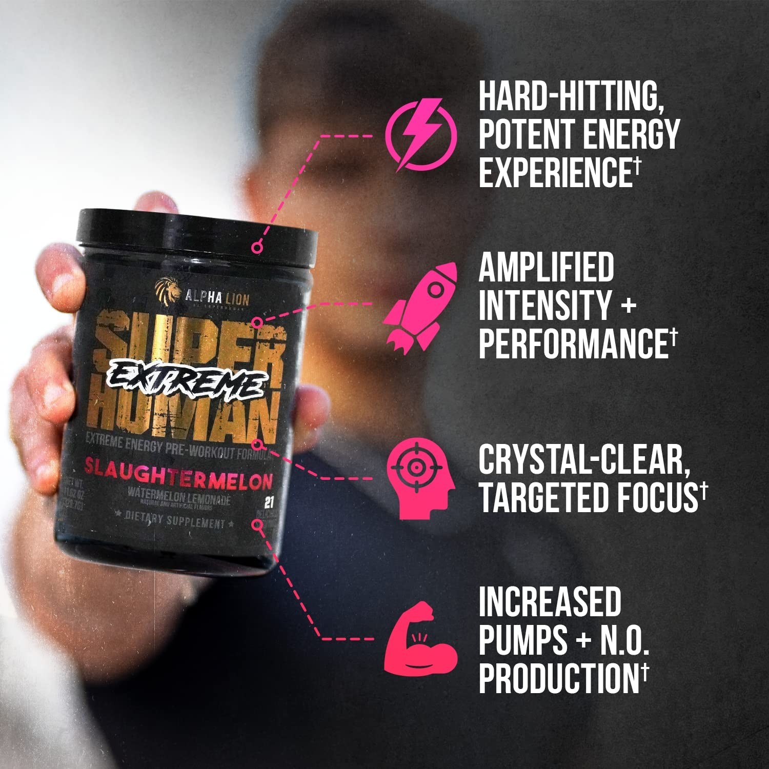 Extreme High Stim Pre Workout Powder – Beta Alanine, L-Taurine, 356mg Caffeine,