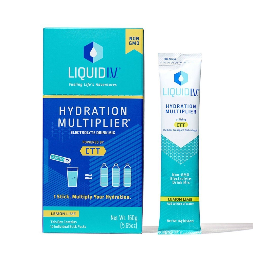 4/29/2027 Liquid I.V. Hydration Multiplier Vegan Powder – Lemon Lime – 10ct (Cop