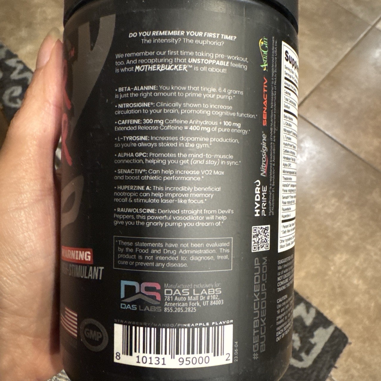 BUCKED UP MOTHER BUCKER PRE-WORKOUT Pump Focus Strength Energy High-Stimulant