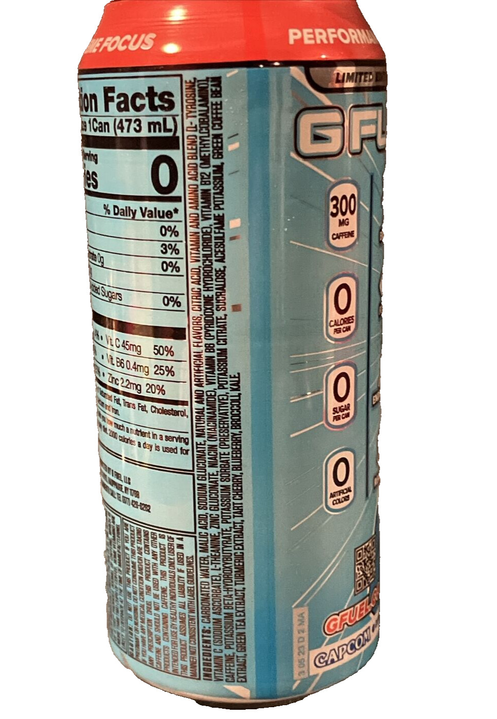 BB 6/2025 GFUEL BLUE BOMBER SLUSHEE ENERGY DRINK 16 OZ LIMITED EDITION MEGAMAN