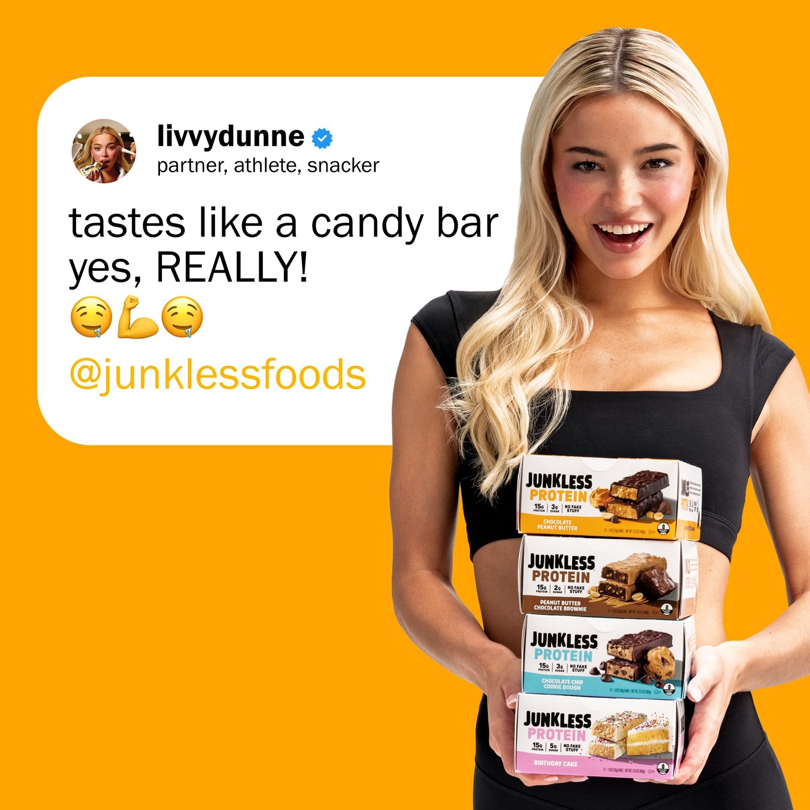 Junkless – – 15G No Added Sugar Gluten High Fiber