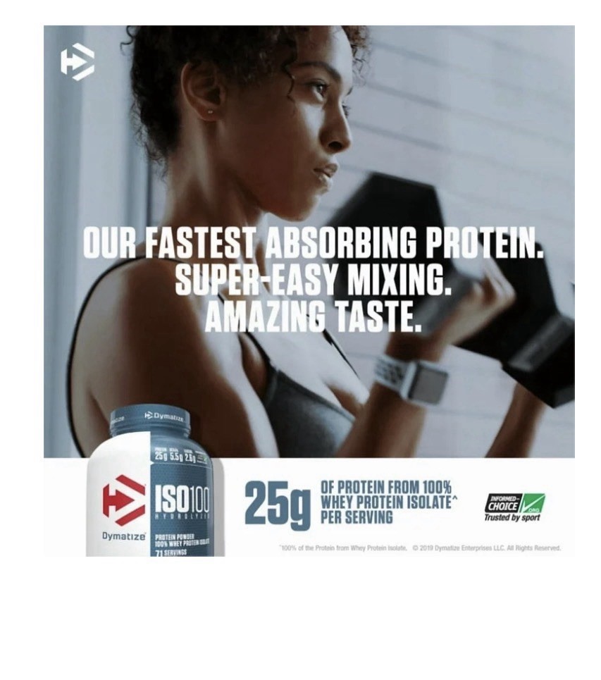 Dymatize ISO100 Hydrolyzed Whey Gourmet Vanilla 20 Servings